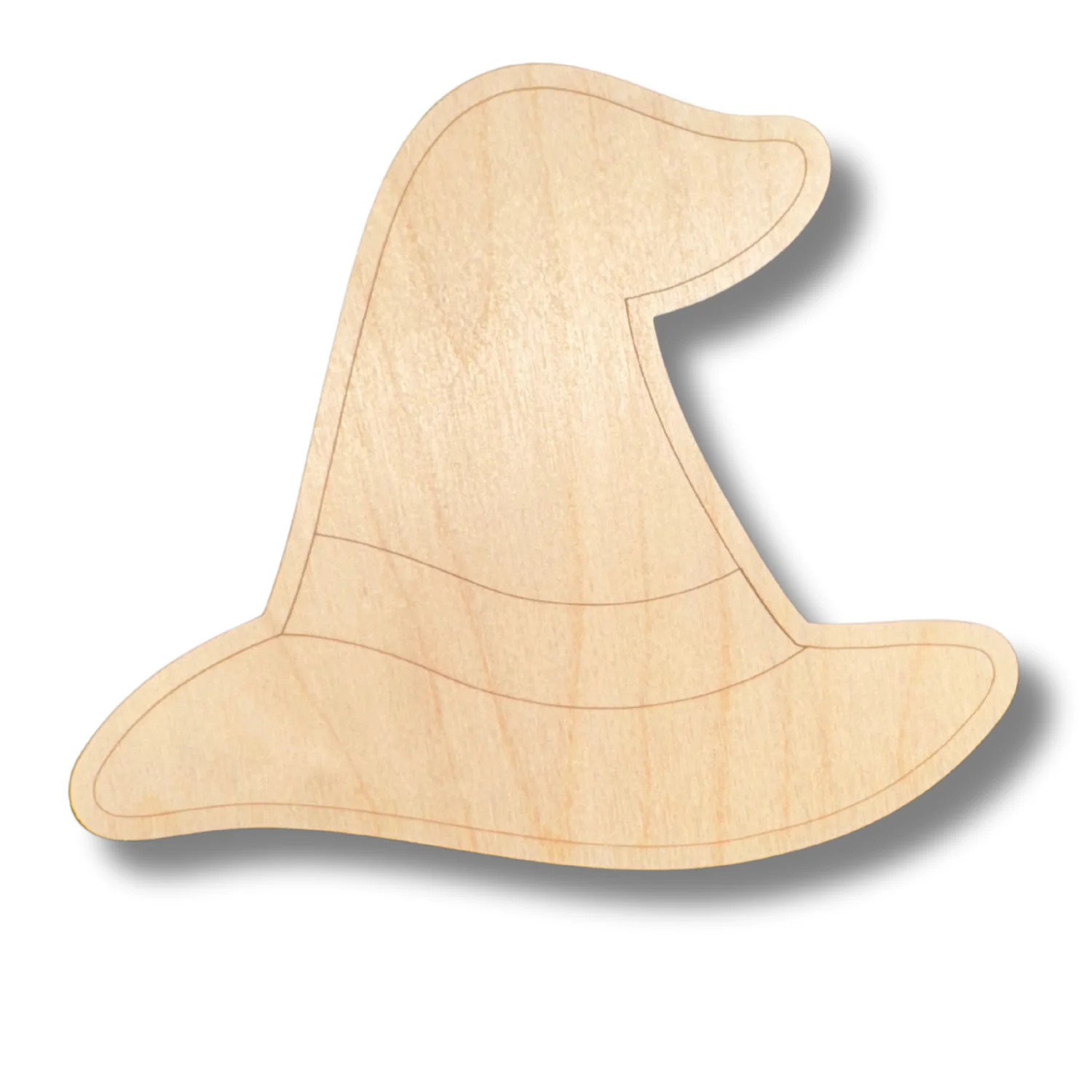 Unfinished Wood Etched Witch Hat Shape | Paint By Line Crafts | up to 30" DIY - Image 2