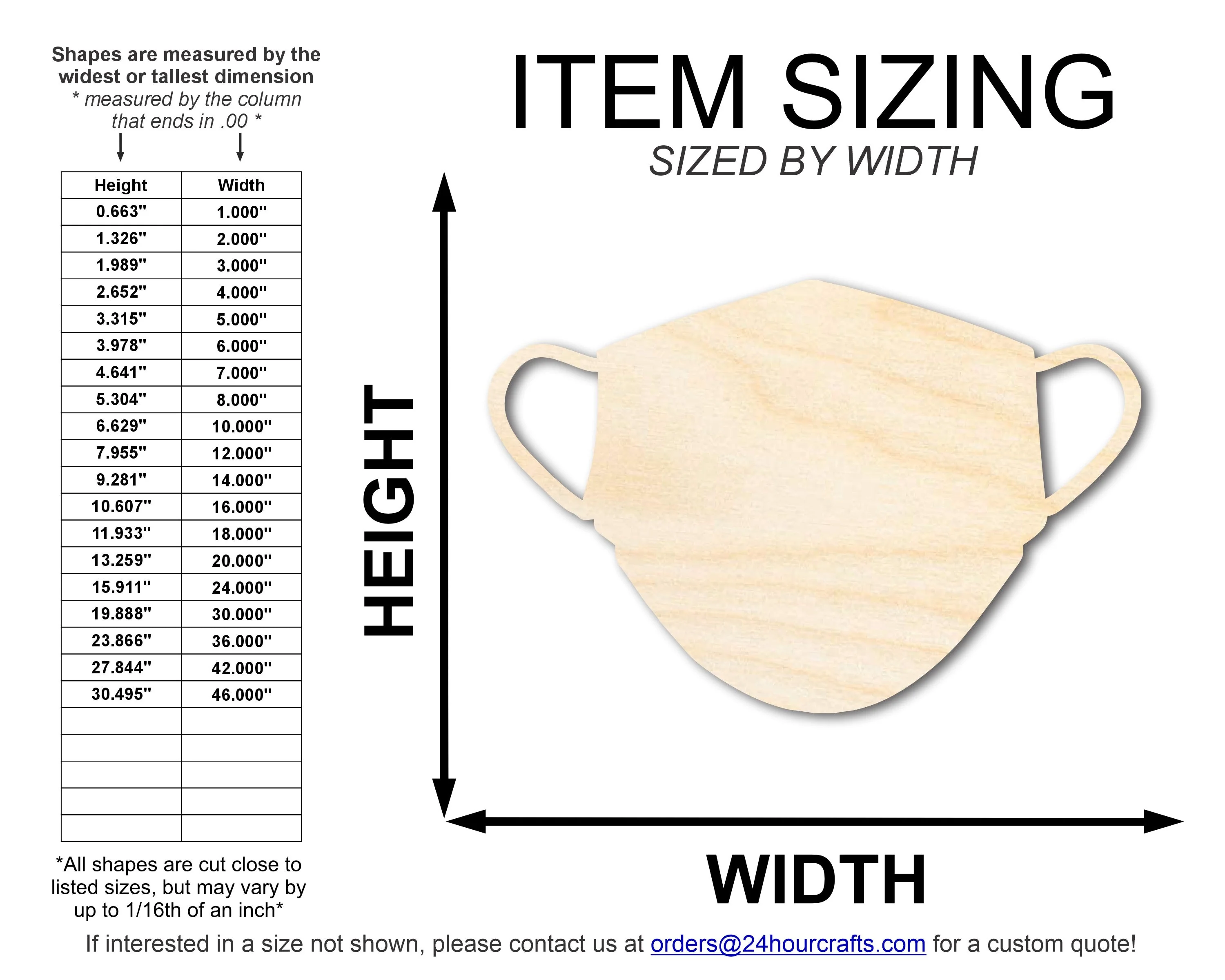 Unfinished Wood Face Mask Shape | DIY Craft Cutout | up to 46" DIY - Image 2