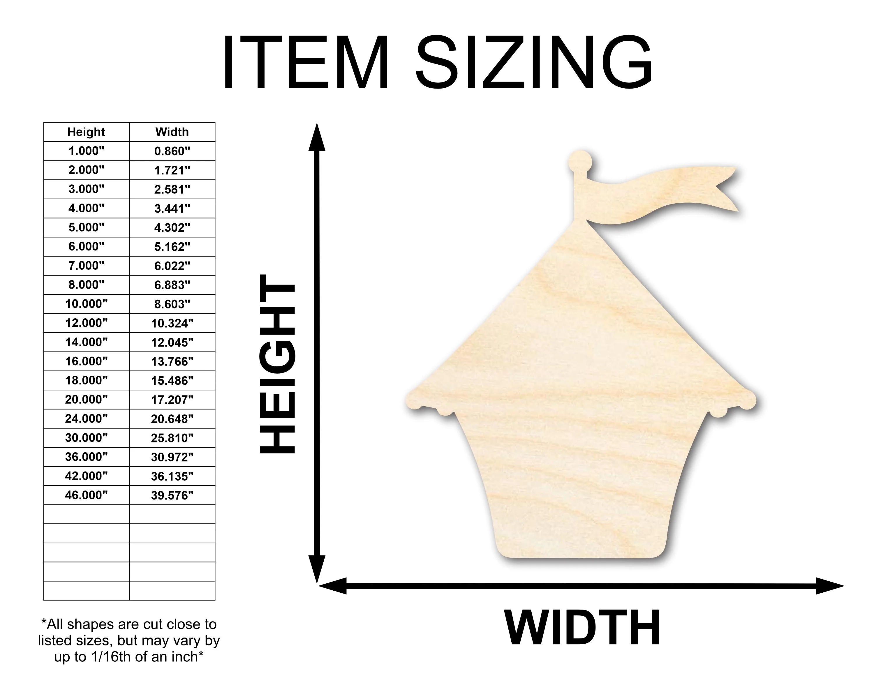 Unfinished Wood Fair Booth Shape | Amusement Park | Craft Cutout | up to 46" DIY - Image 2
