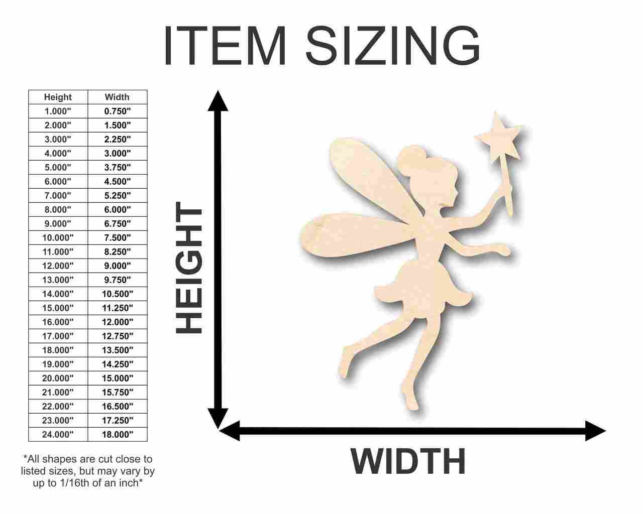 Unfinished Wood Fairy Shape - Mythical - Craft - up to 46" DIY - Image 2