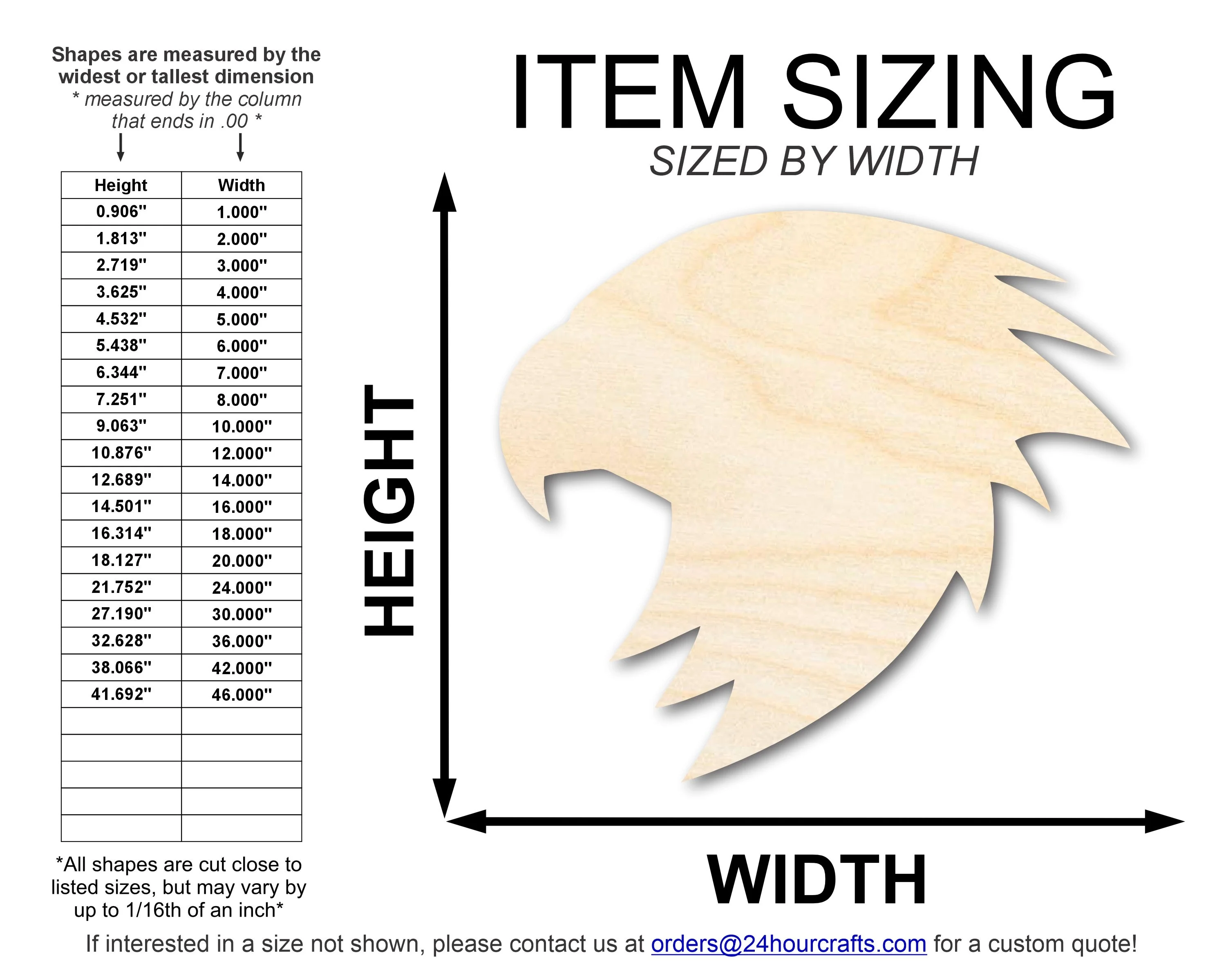 Unfinished Wood Falcon Mascot Shape | DIY Craft Cutout | up to 46" DIY - Image 2