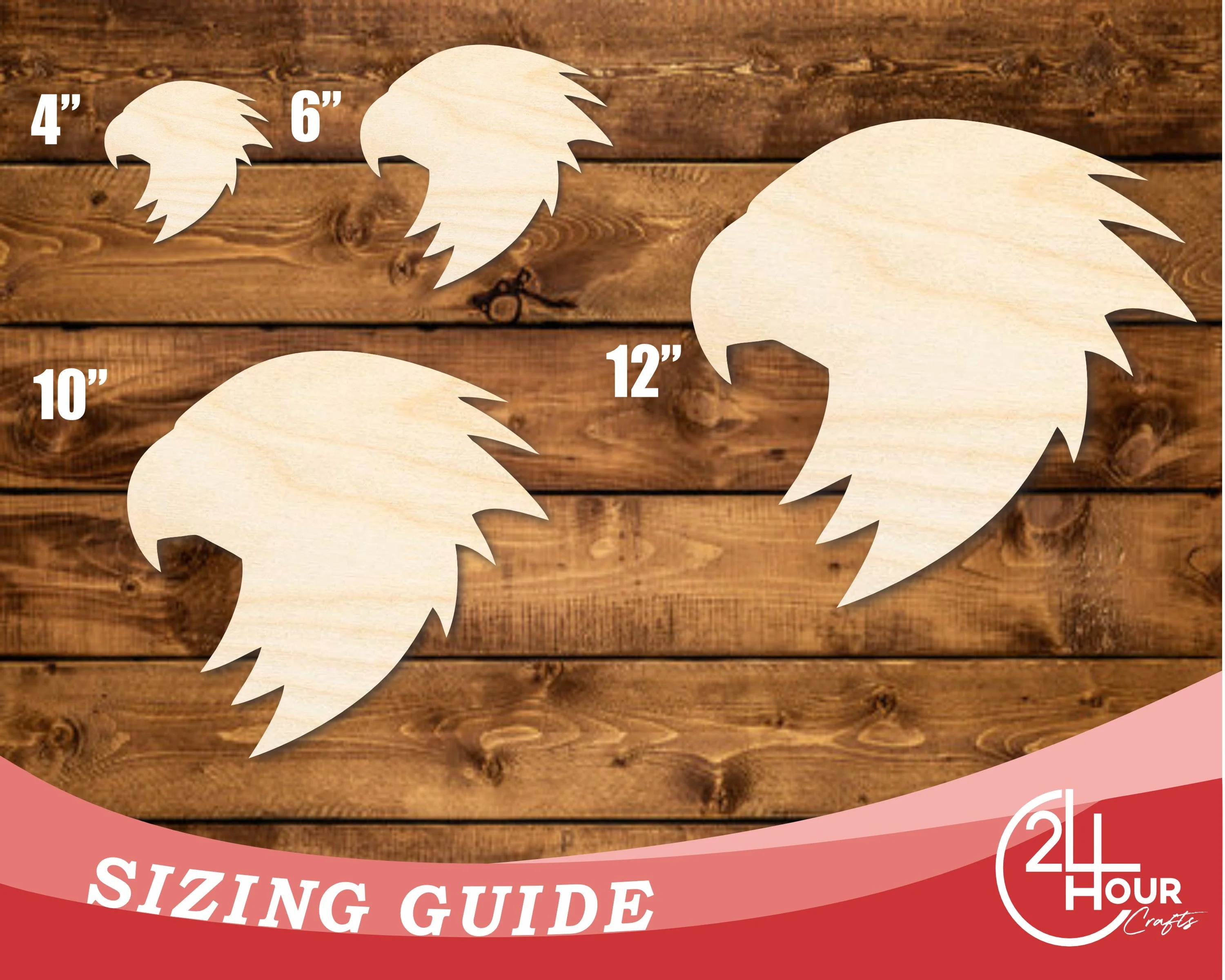 Unfinished Wood Falcon Mascot Shape | DIY Craft Cutout | up to 46" DIY - Image 3