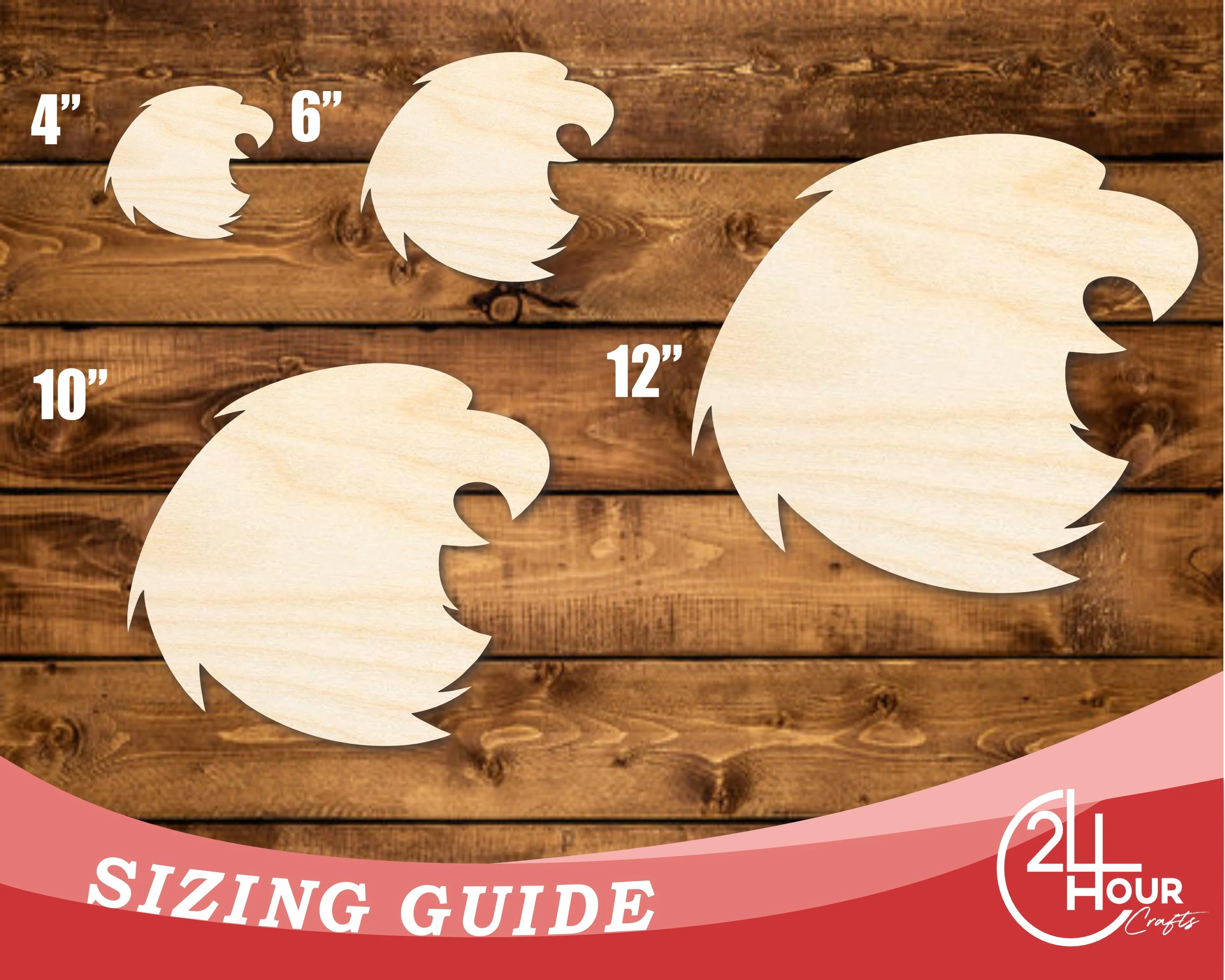 Unfinished Wood Falcon Mascot Shape | DIY Craft Cutout | up to 46" DIY - Image 3