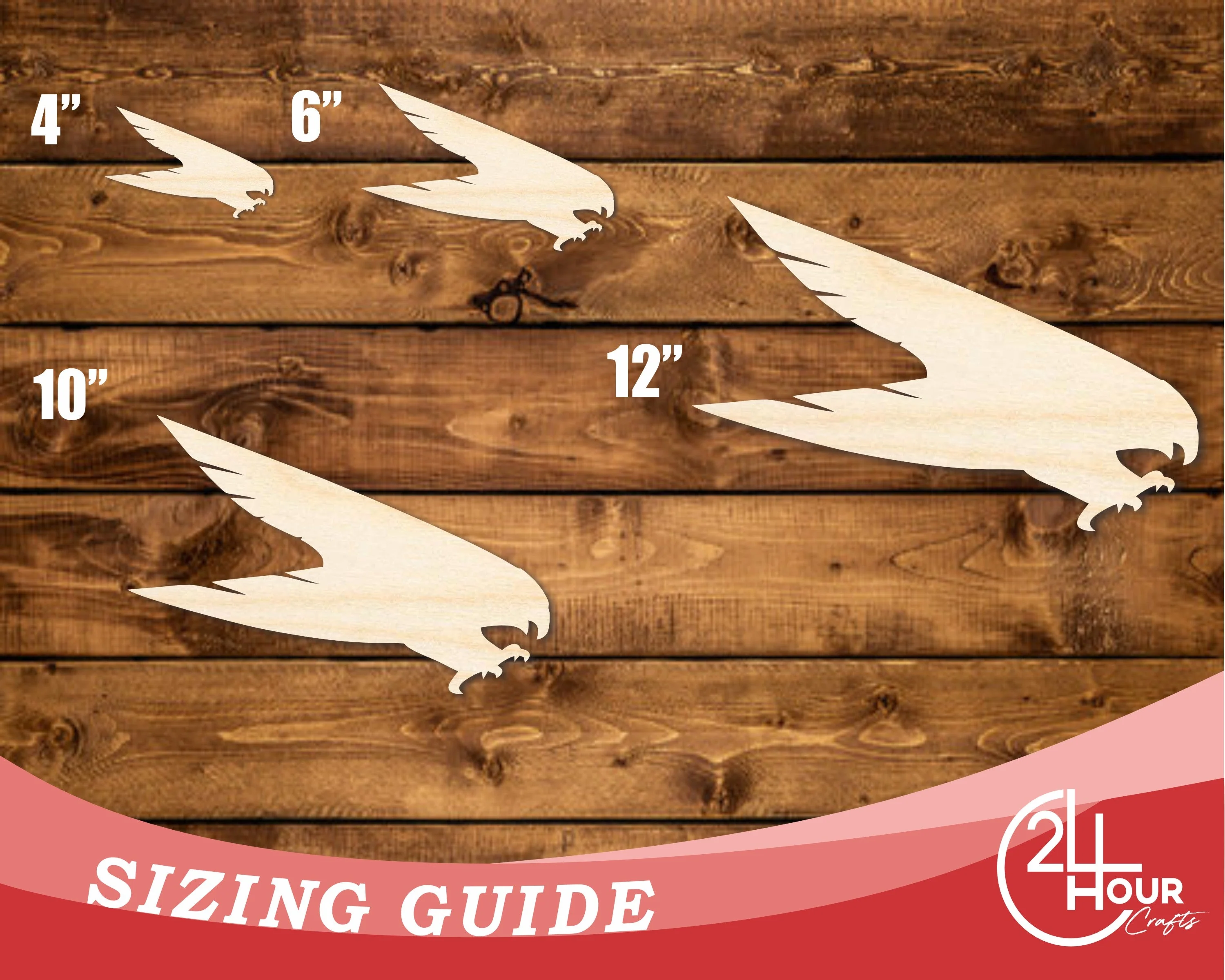 Unfinished Wood Falcon Mascot Shape | DIY Craft Cutout | up to 46" DIY - Image 3