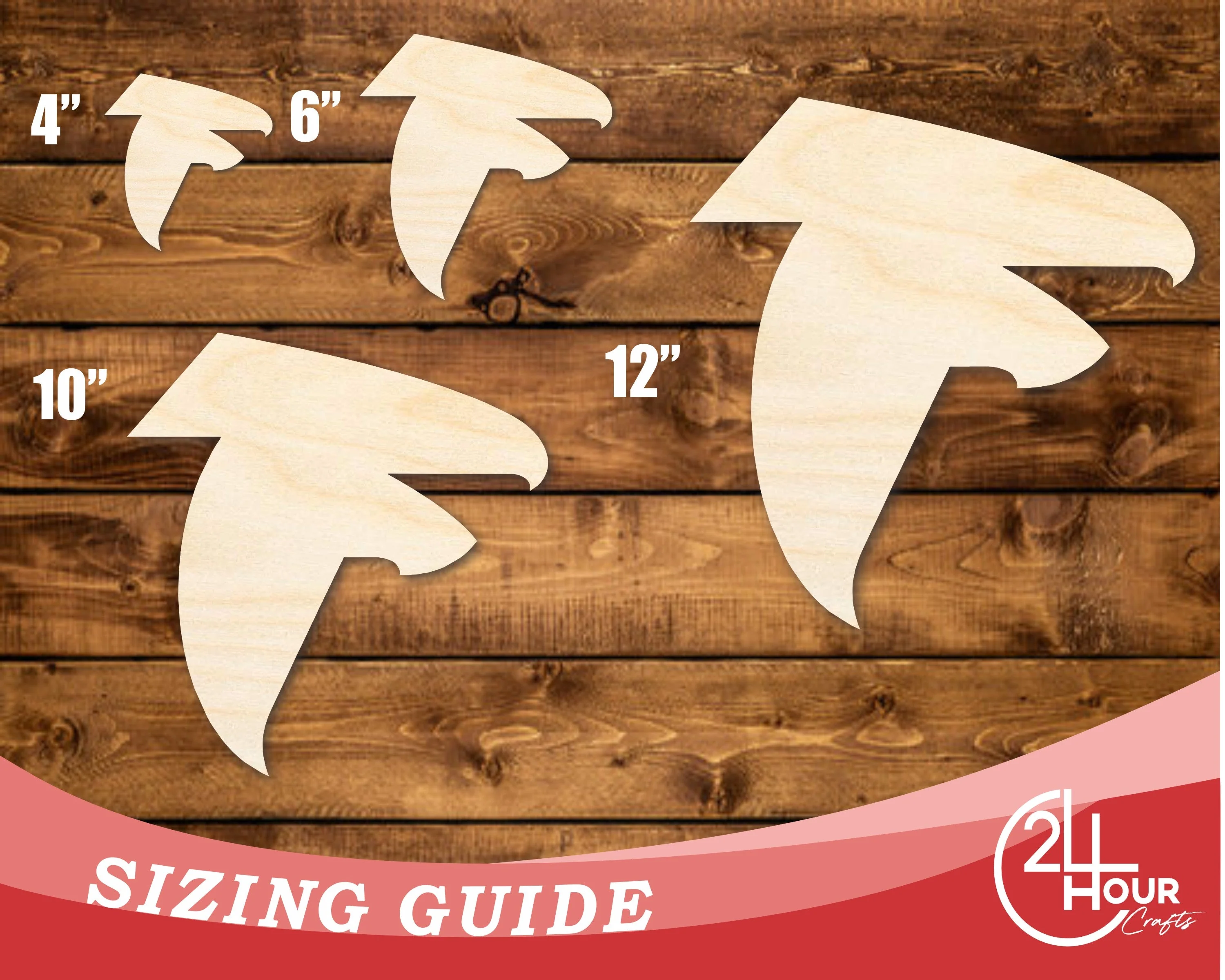 Unfinished Wood Falcon Mascot Shape | DIY Craft Cutout | up to 46" DIY - Image 3