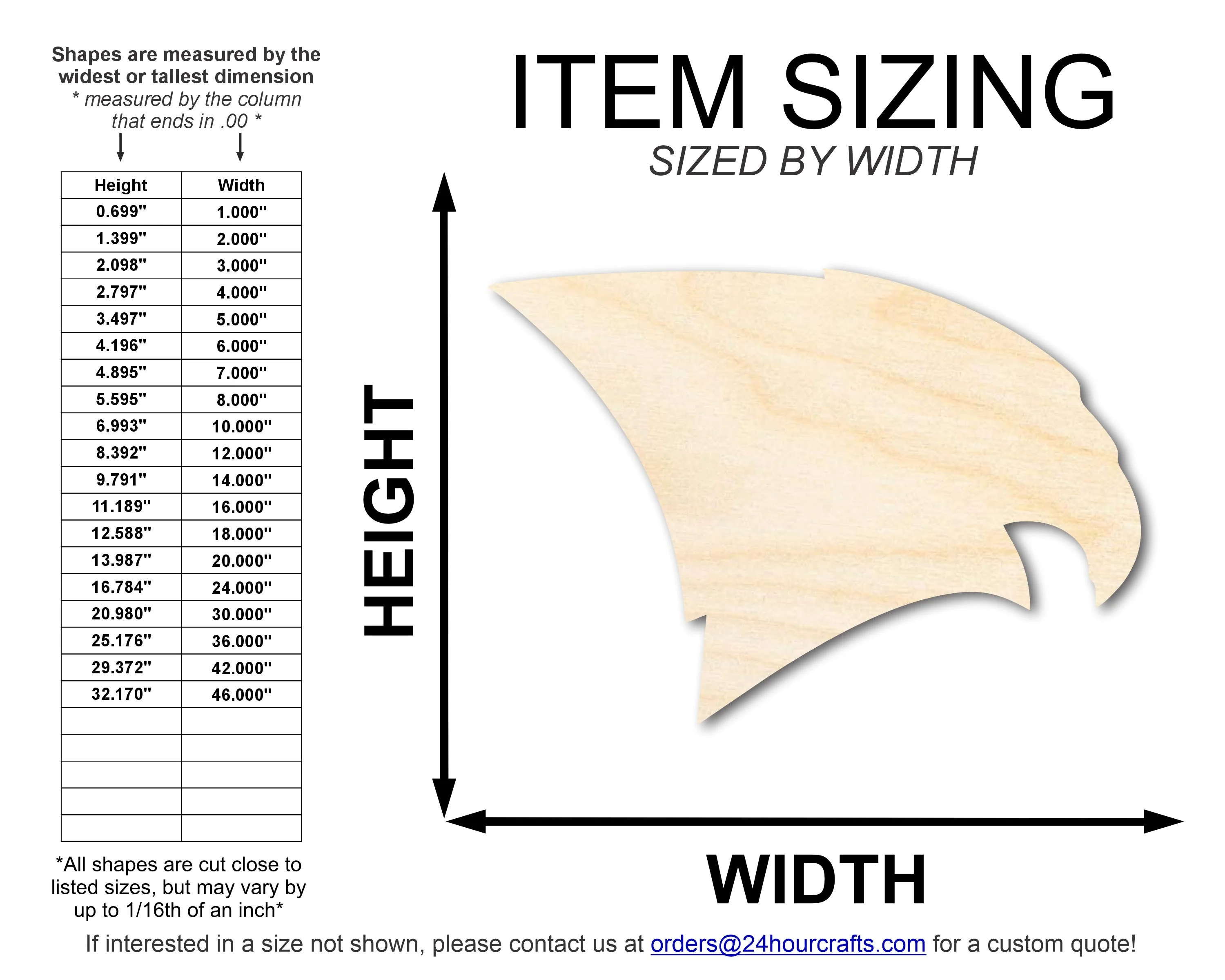 Unfinished Wood Falcon Mascot Shape | DIY Craft Cutout | up to 46" DIY - Image 2