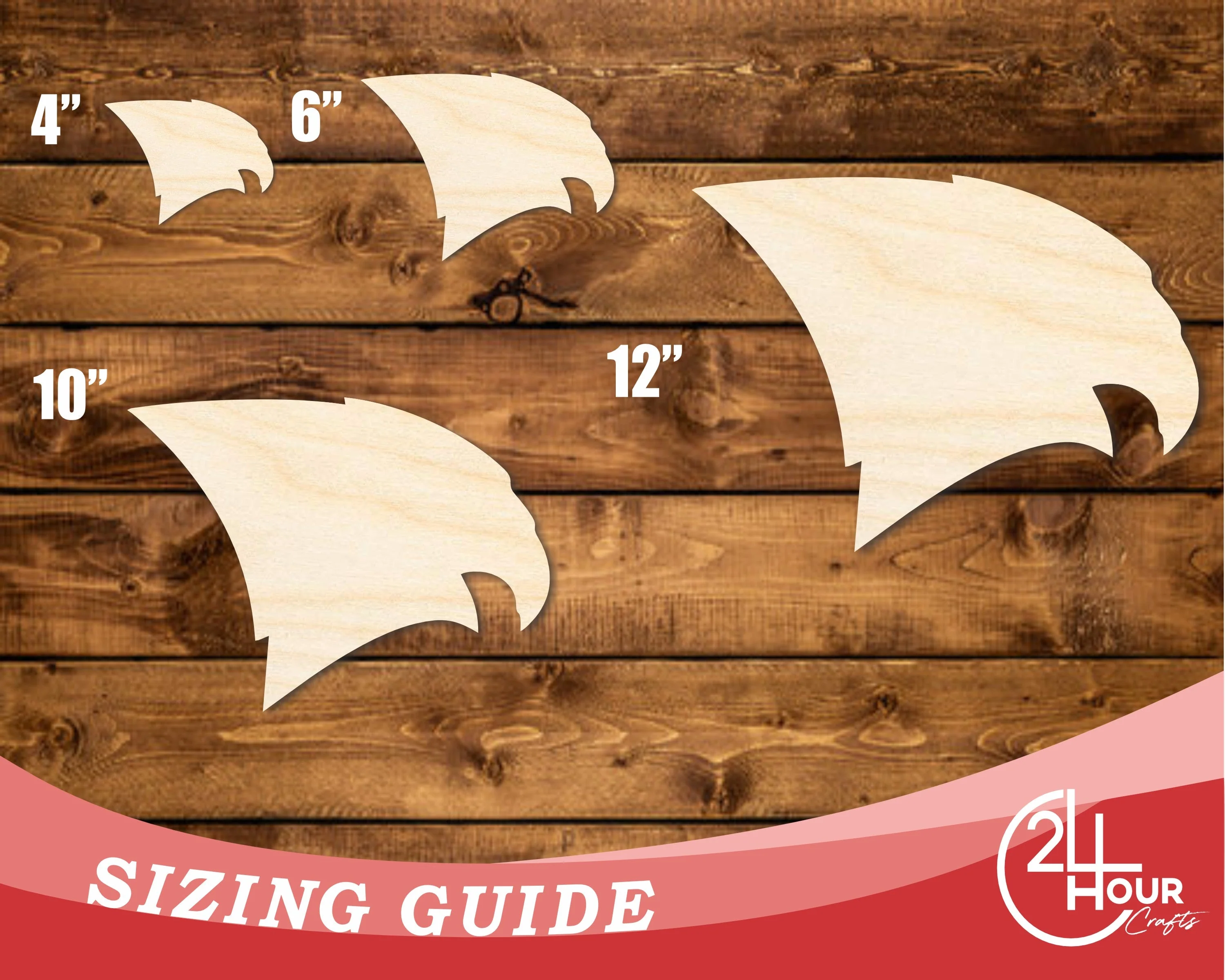 Unfinished Wood Falcon Mascot Shape | DIY Craft Cutout | up to 46" DIY - Image 3