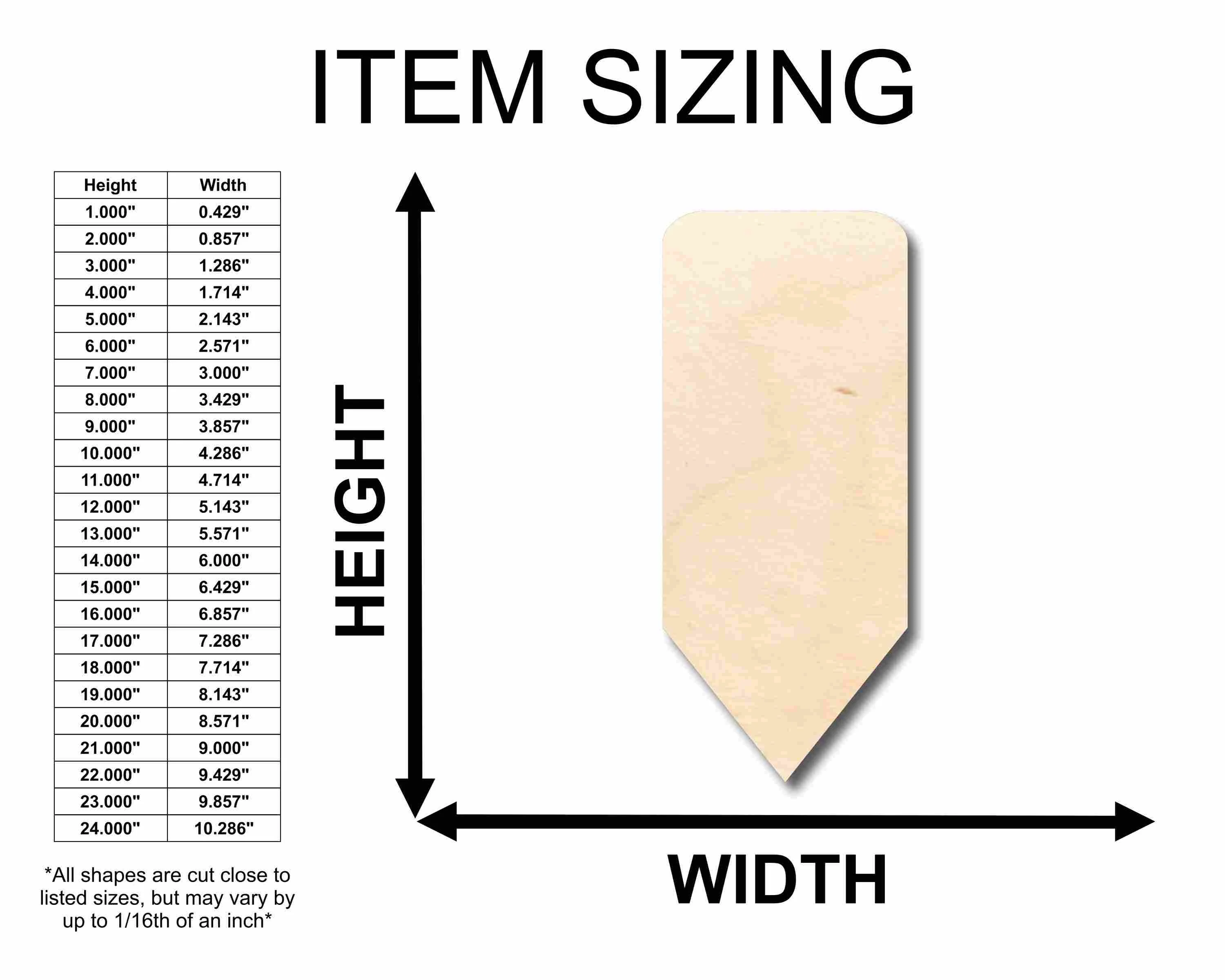 Unfinished Wood Fat Pencil Silhouette - Craft- up to 46" DIY - Image 2