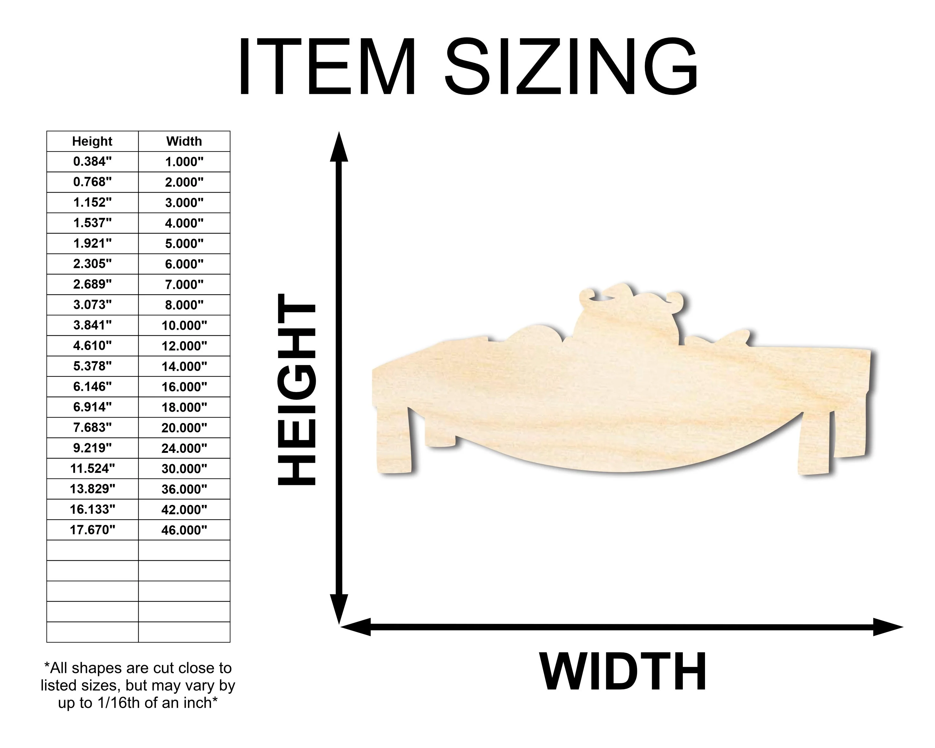 Unfinished Wood Feast Table Shape - Craft - up to 46" - Image 2