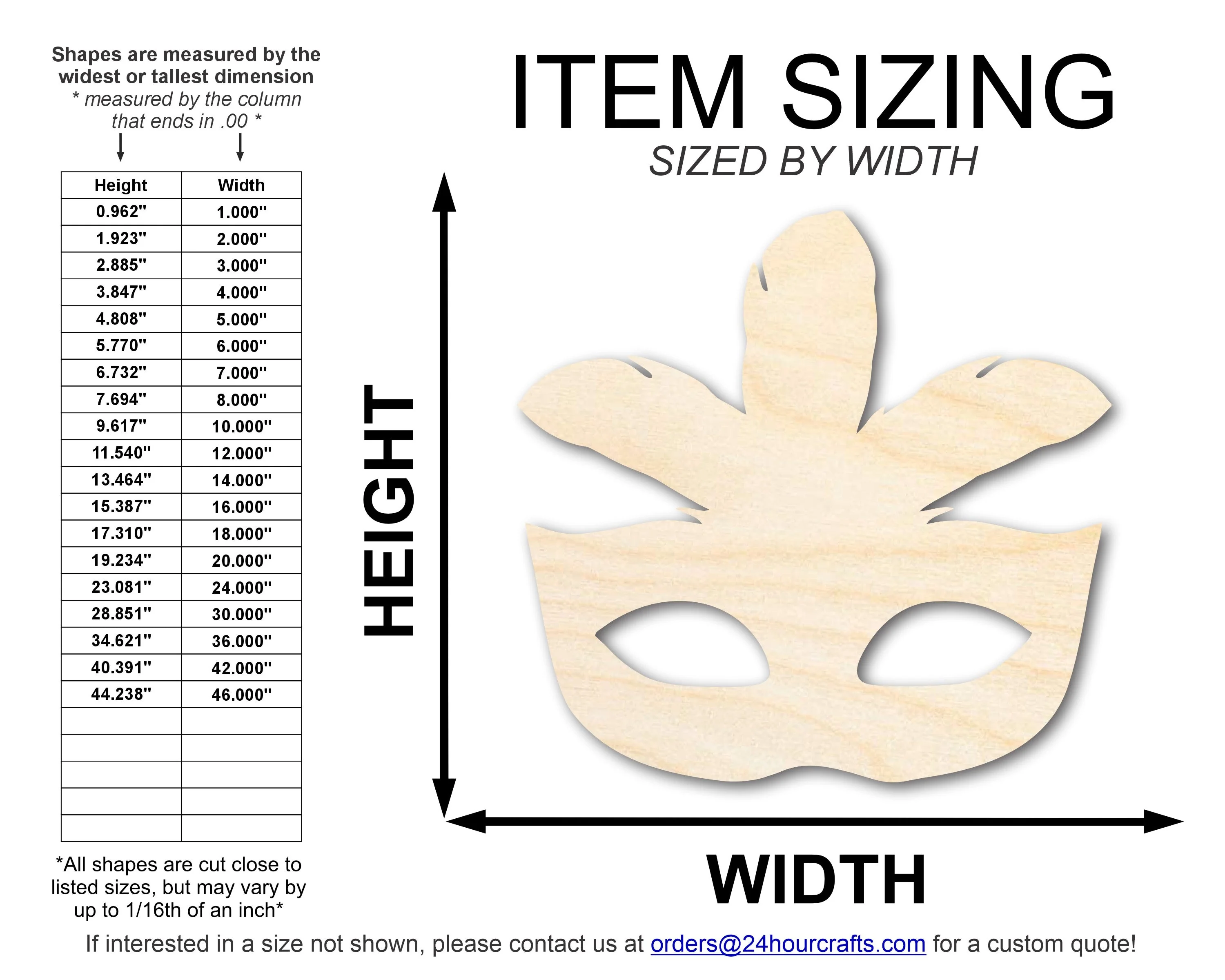 Unfinished Wood Feather Mask Silhouette | Mardi Gras | DIY Craft Cutout | up to 46" DIY - Image 2