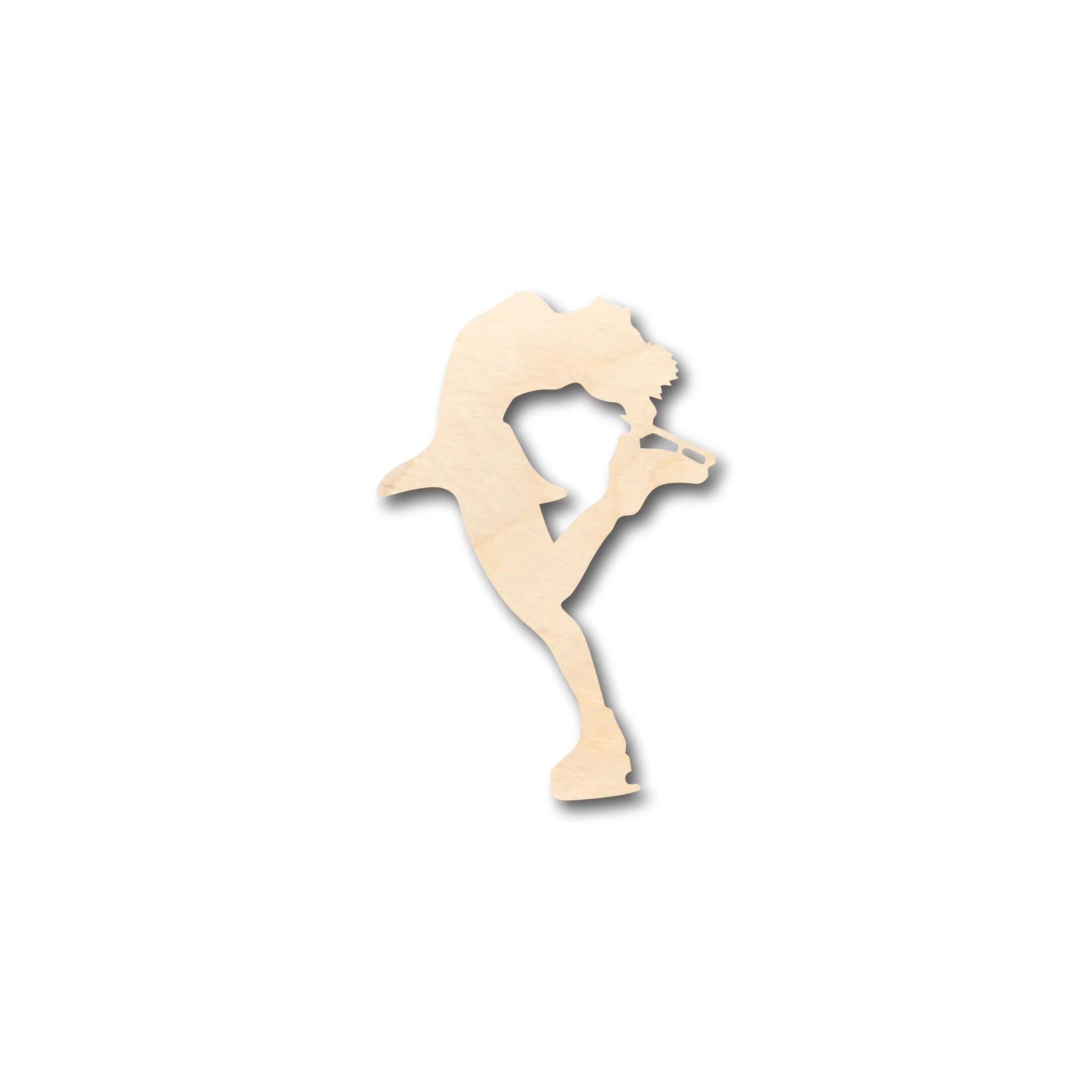 Unfinished Wood Figure Skating Shape - Craft - up to 46" DIY