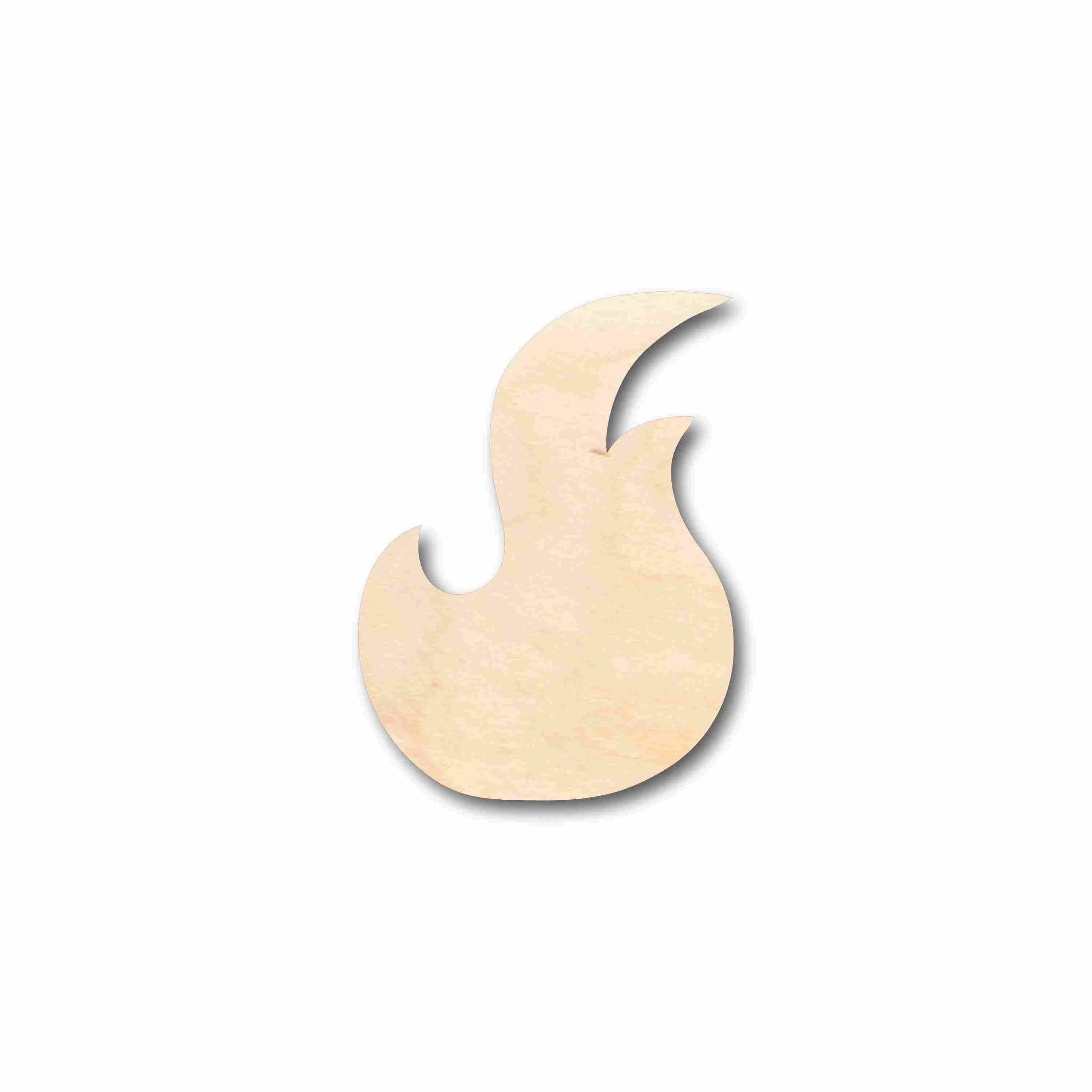 Unfinished Wood Fire Element Silhouette - Craft- up to 46" DIY