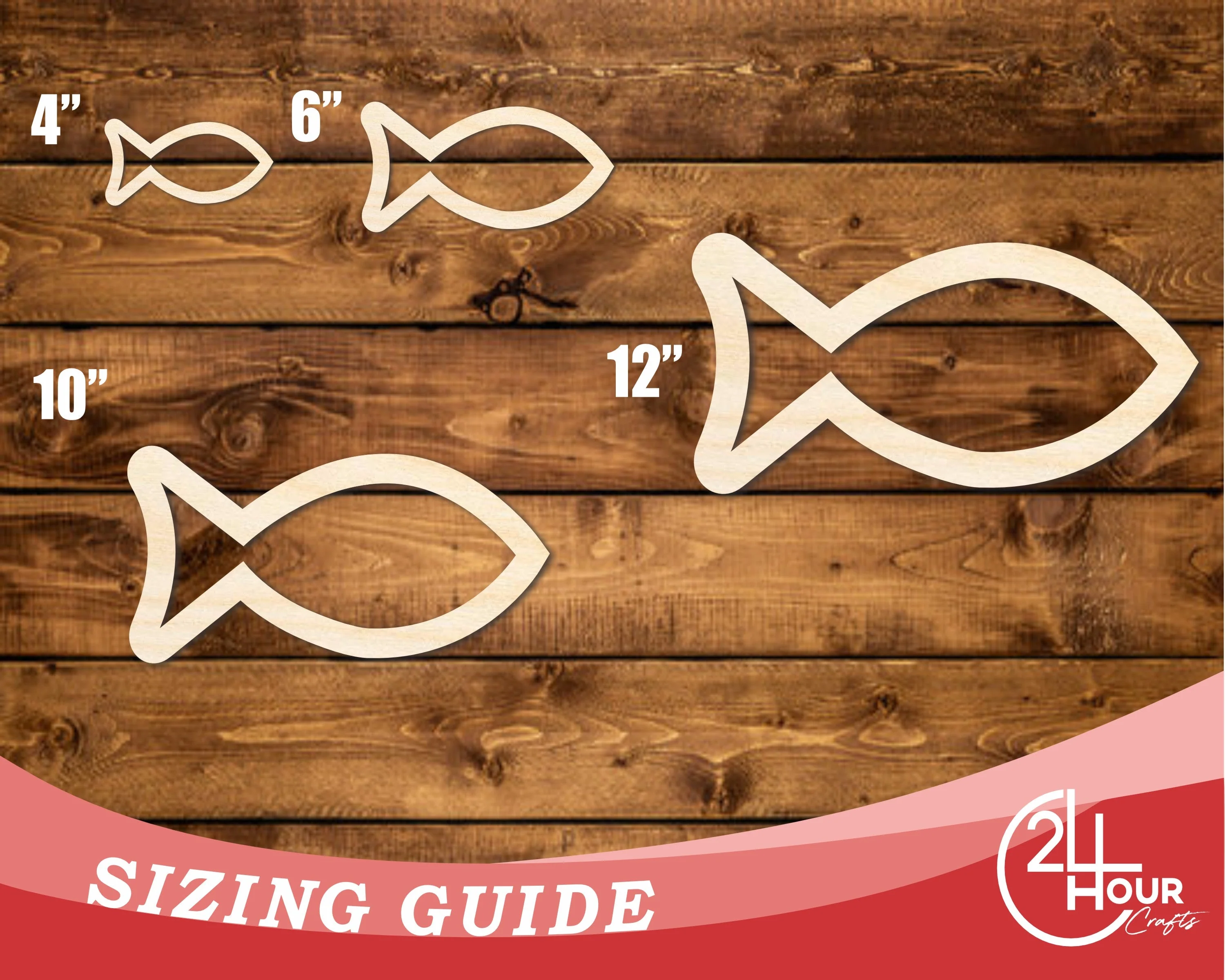 Unfinished Wood Fish Outline Shape | DIY Craft Cutout | up to 46" DIY - Image 3