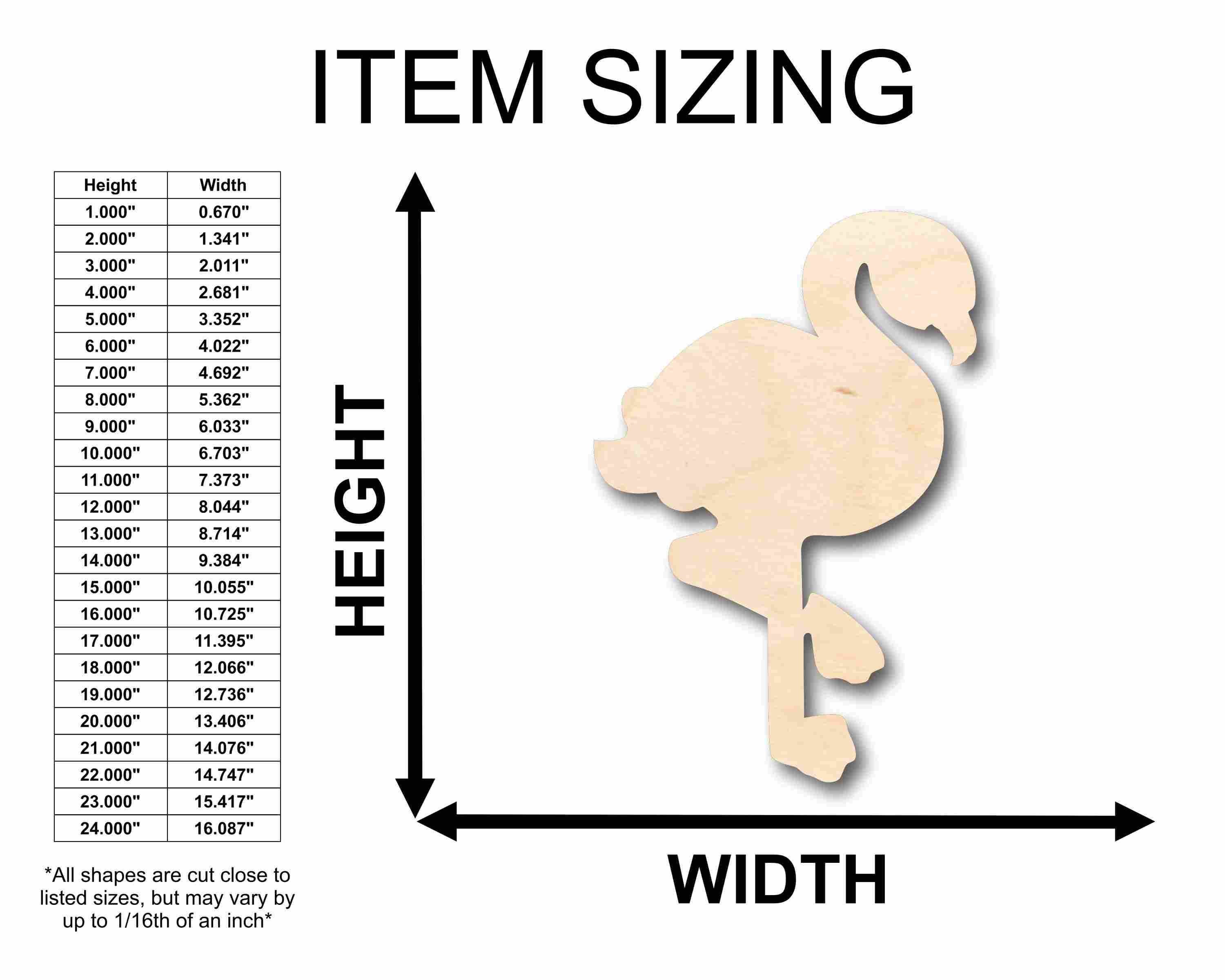 Unfinished Wood Flamingo Silhouette - Craft- up to 46" DIY - Image 2