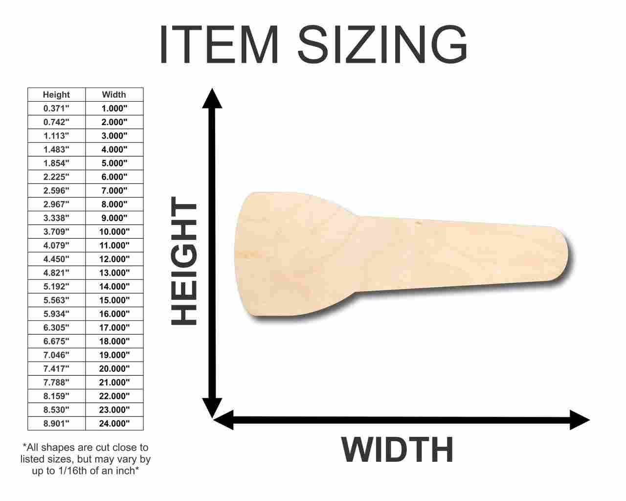 Unfinished Wood Flashlight Shape - Craft - up to 46" DIY - Image 2