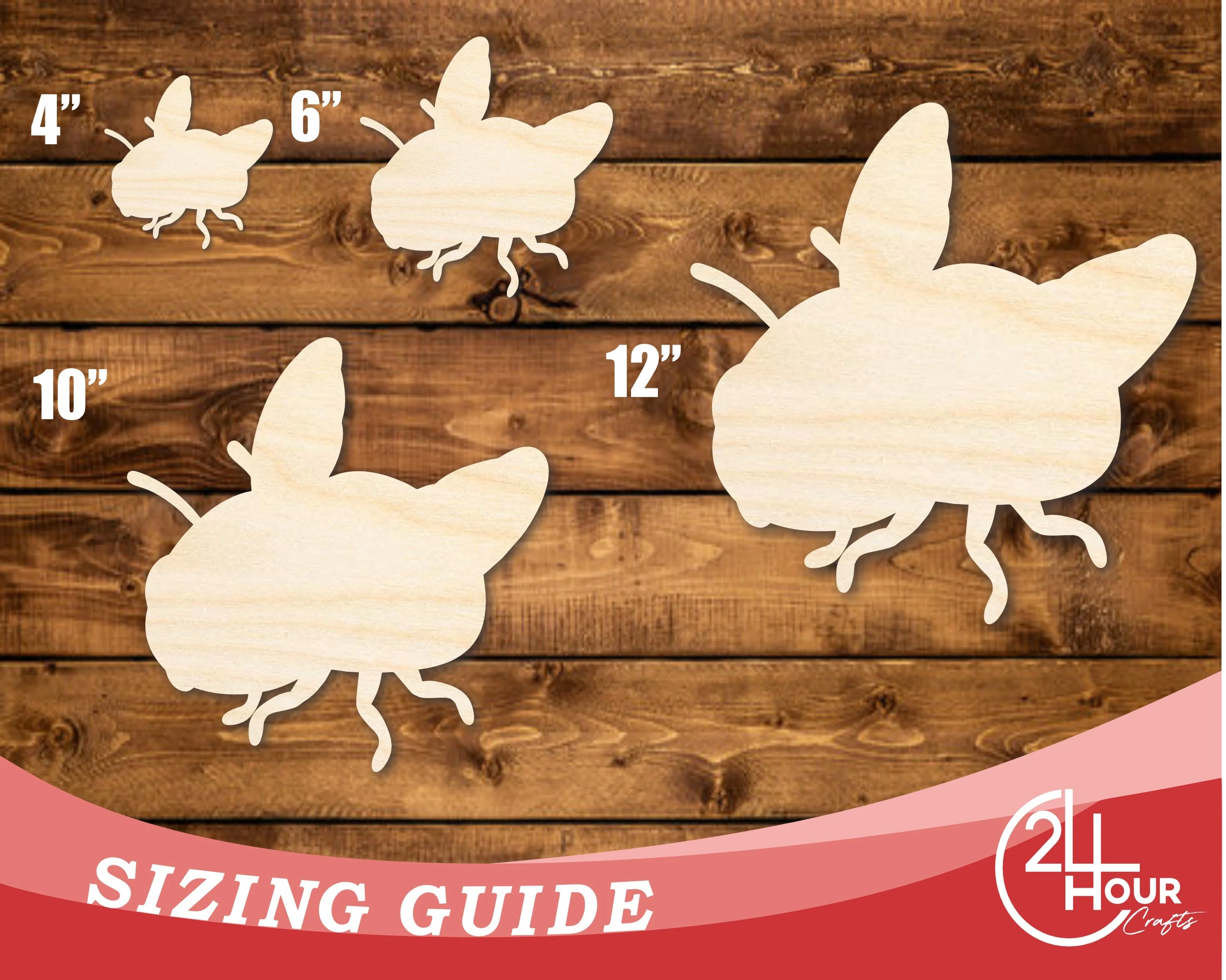Unfinished Wood Fly Shape | DIY Craft Cutout | up to 46" DIY - Image 3
