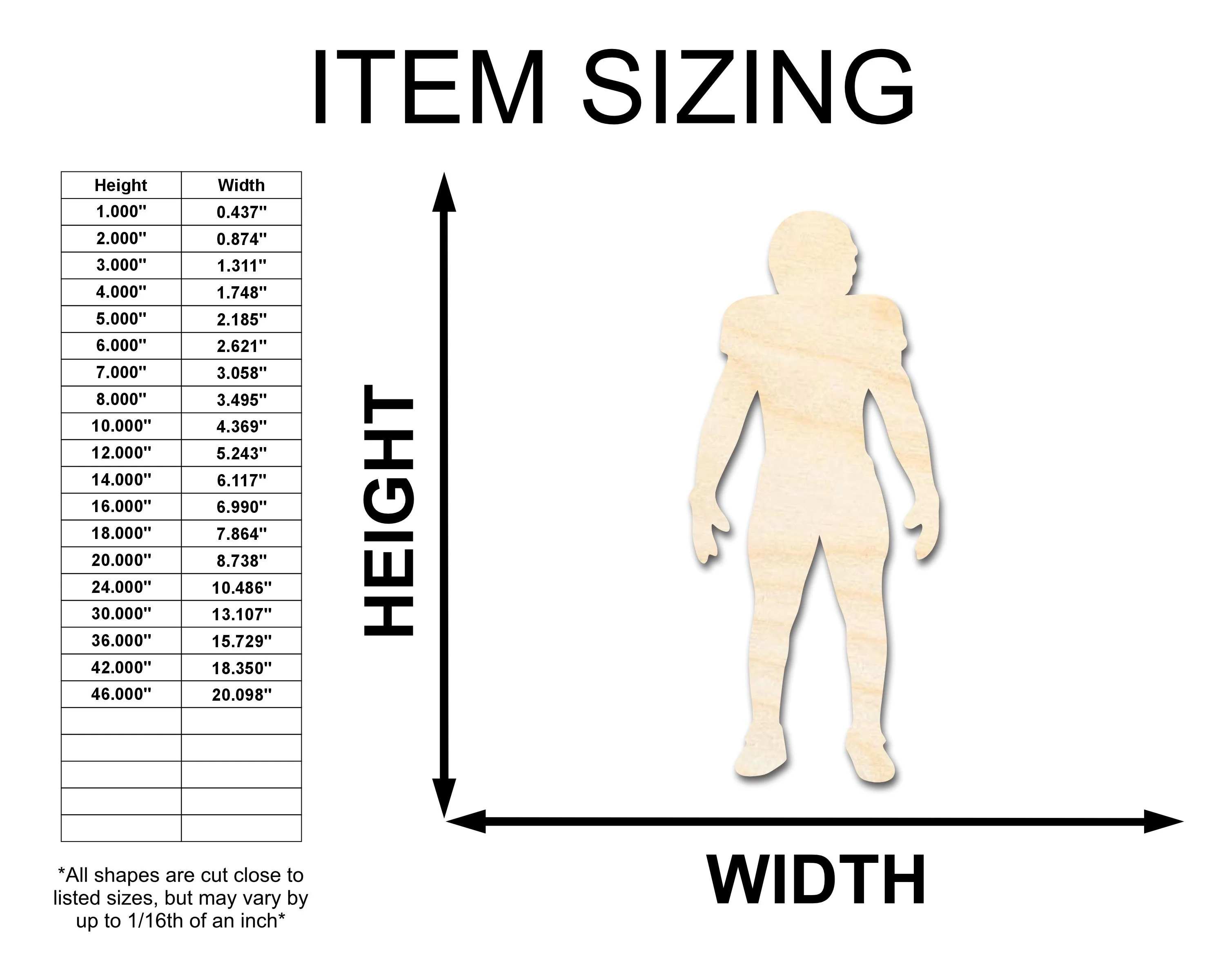 Unfinished Wood Football Player Silhouette | DIY Sports Craft Cutout | up to 46" DIY - Image 2