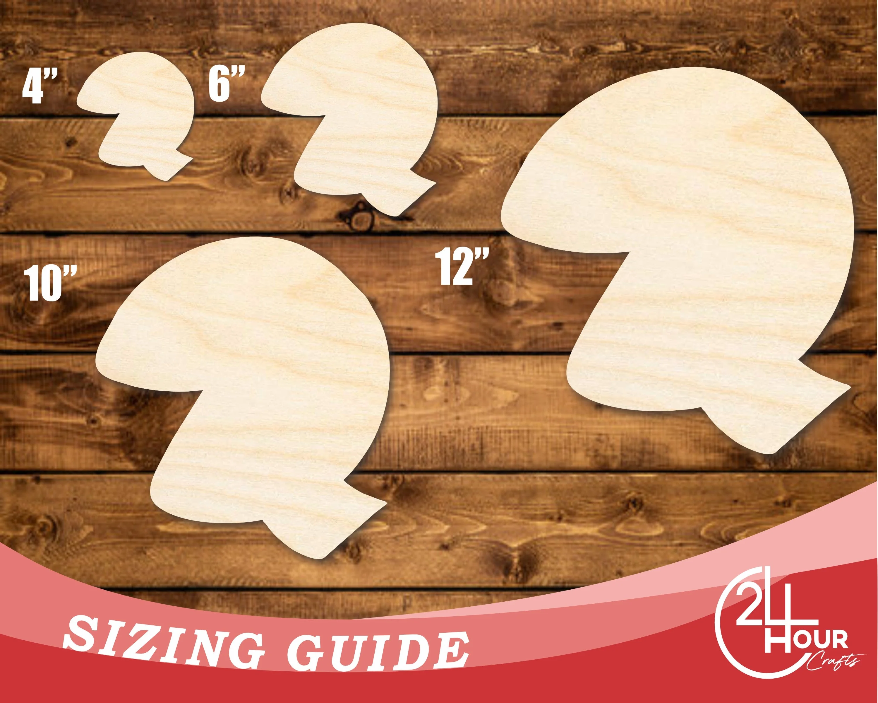 Unfinished Wood Fortune Cookie Shape | DIY Craft Cutout | up to 46" DIY - Image 3