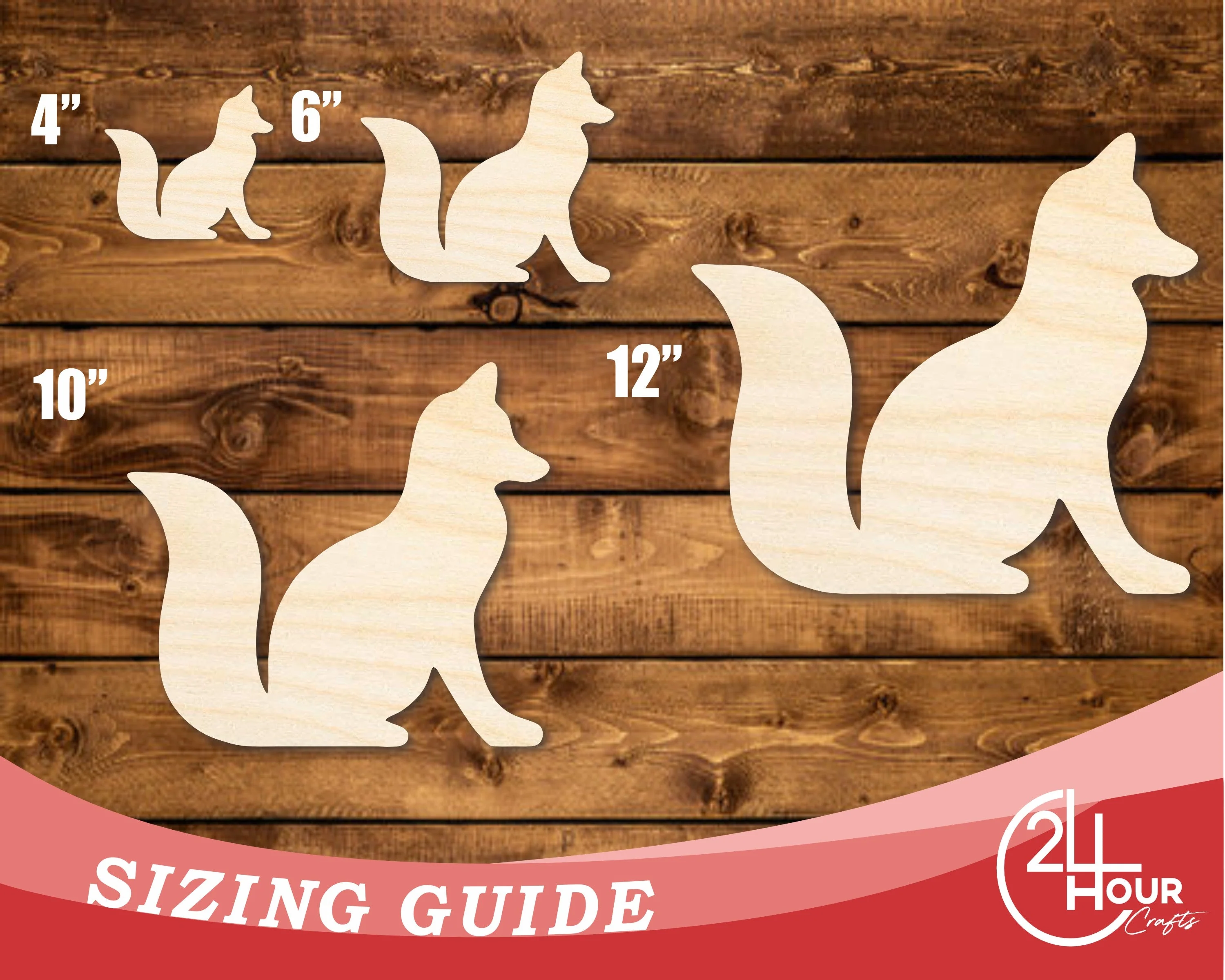 Unfinished Wood Fox Shape | JGrondz | DIY Craft Cutout | up to 46" DIY - Image 3