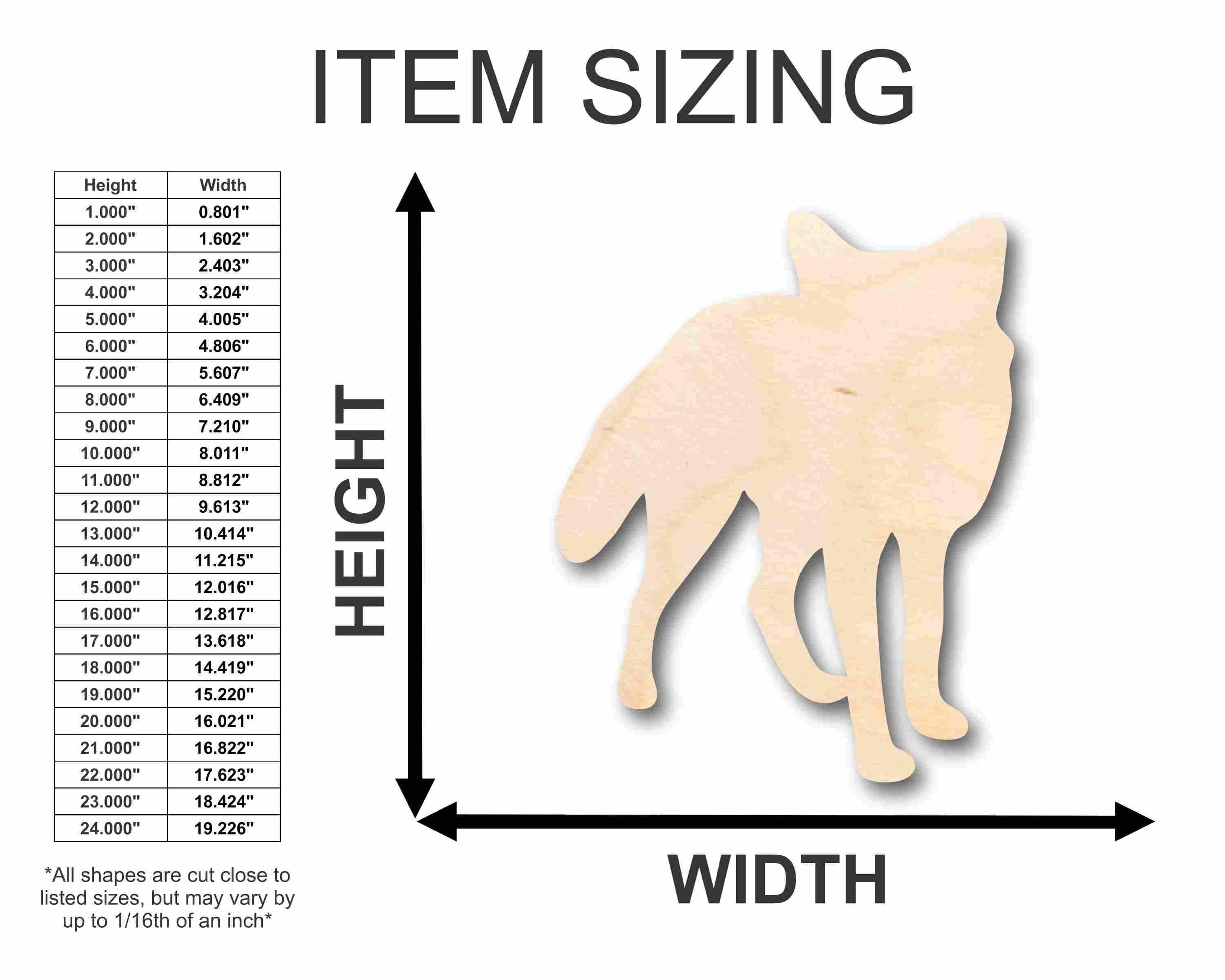 Unfinished Wood Fox Silhouette - Craft- up to 46" DIY - Image 2