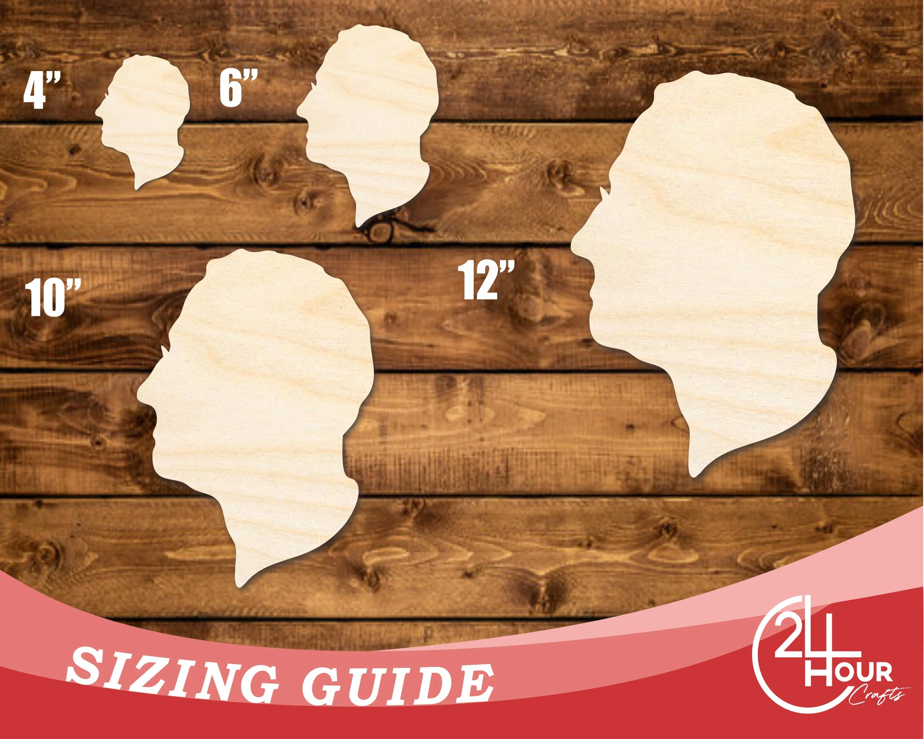 Unfinished Wood Franklin D. Roosevelt Shape | DIY Craft Cutout | up to 46" DIY - Image 3