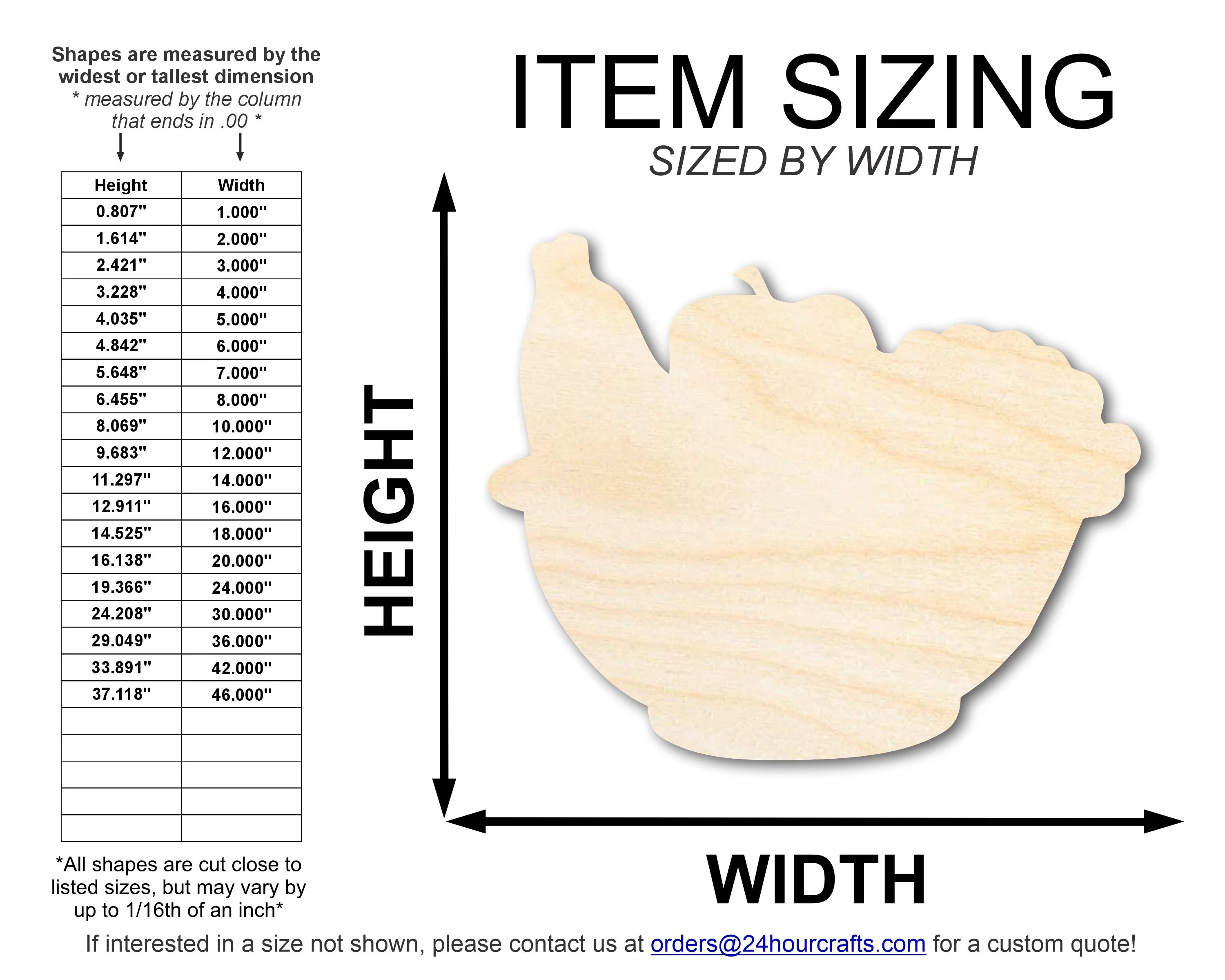 Unfinished Wood Fruit Basket Shape | DIY Craft Cutout | up to 46" DIY - Image 2