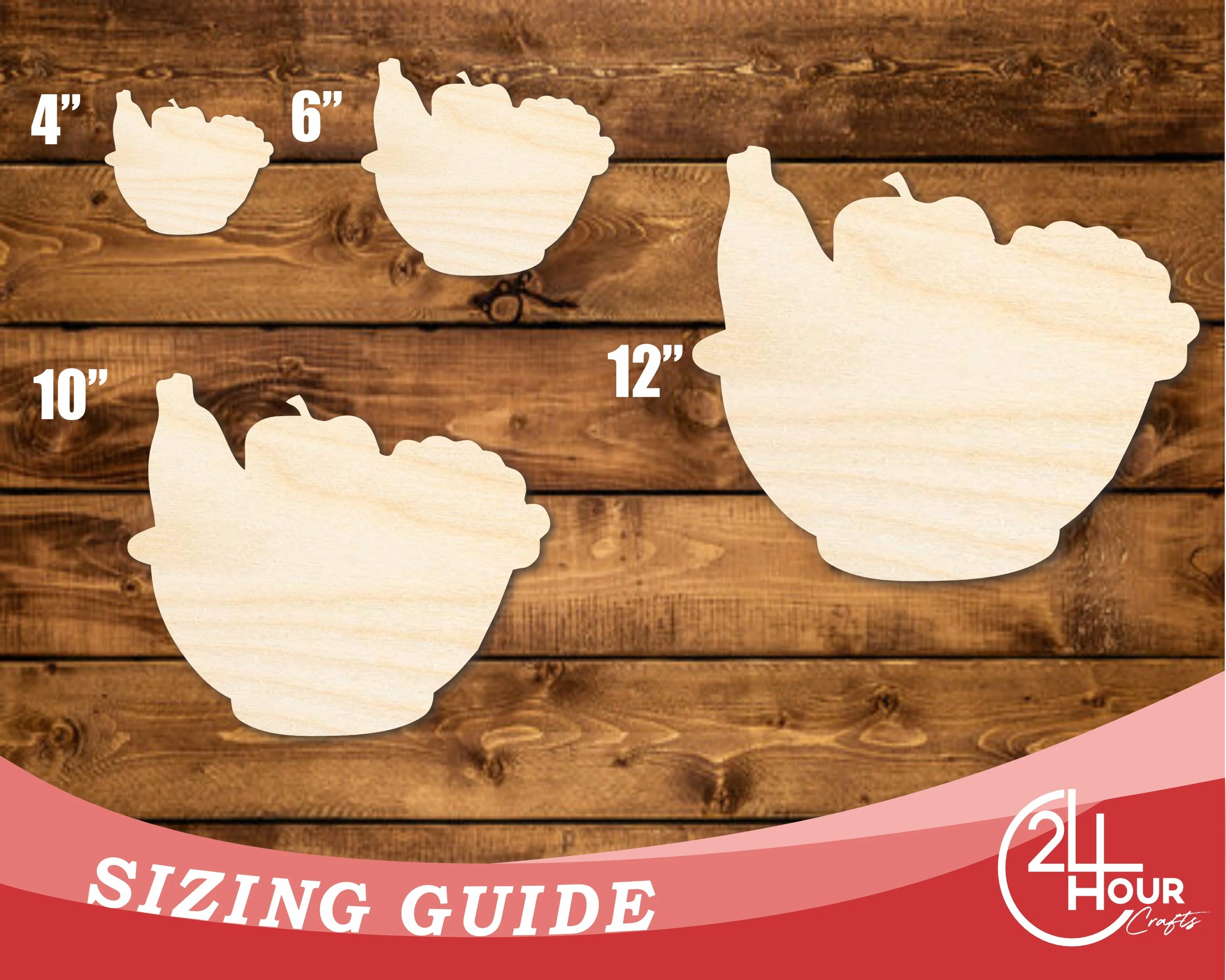 Unfinished Wood Fruit Basket Shape | DIY Craft Cutout | up to 46" DIY - Image 3