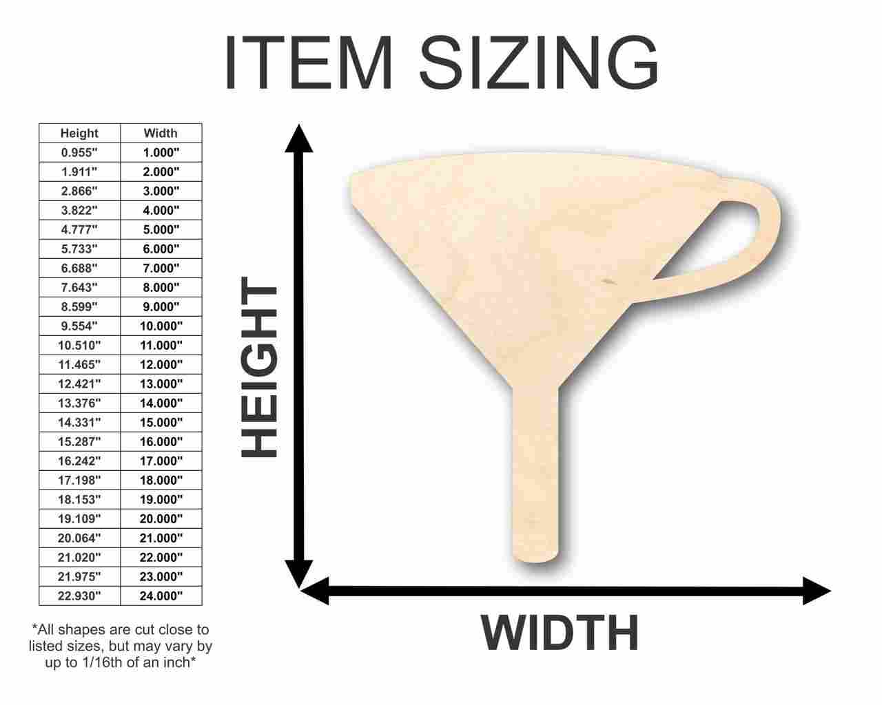 Unfinished Wood Funnel Shape - Craft - up to 46" DIY - Image 2