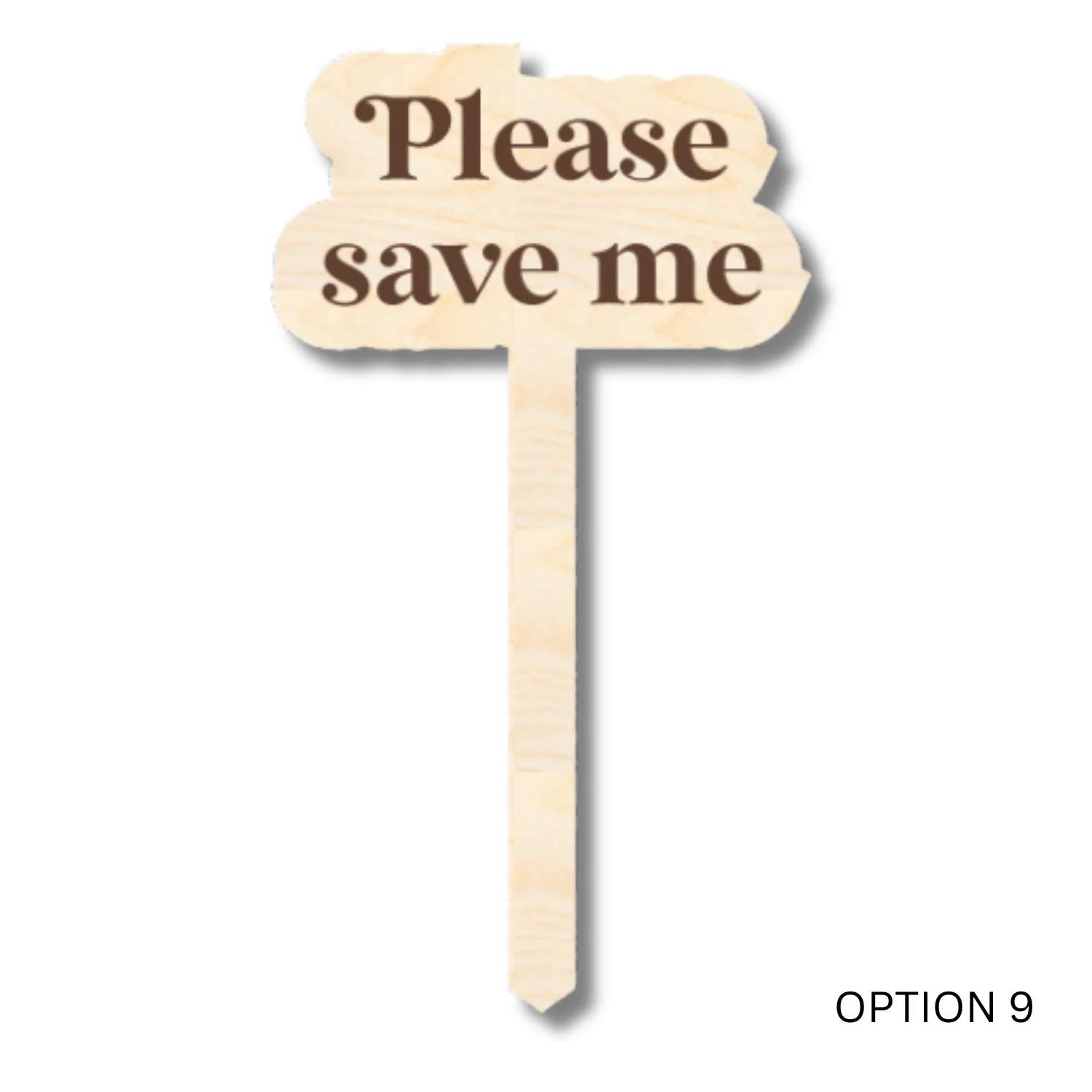 Unfinished Wood Funny Plant Stakes | 24 Options | 5" Tall | 1/8" Wood | Wood Craft Cutout - Image 10