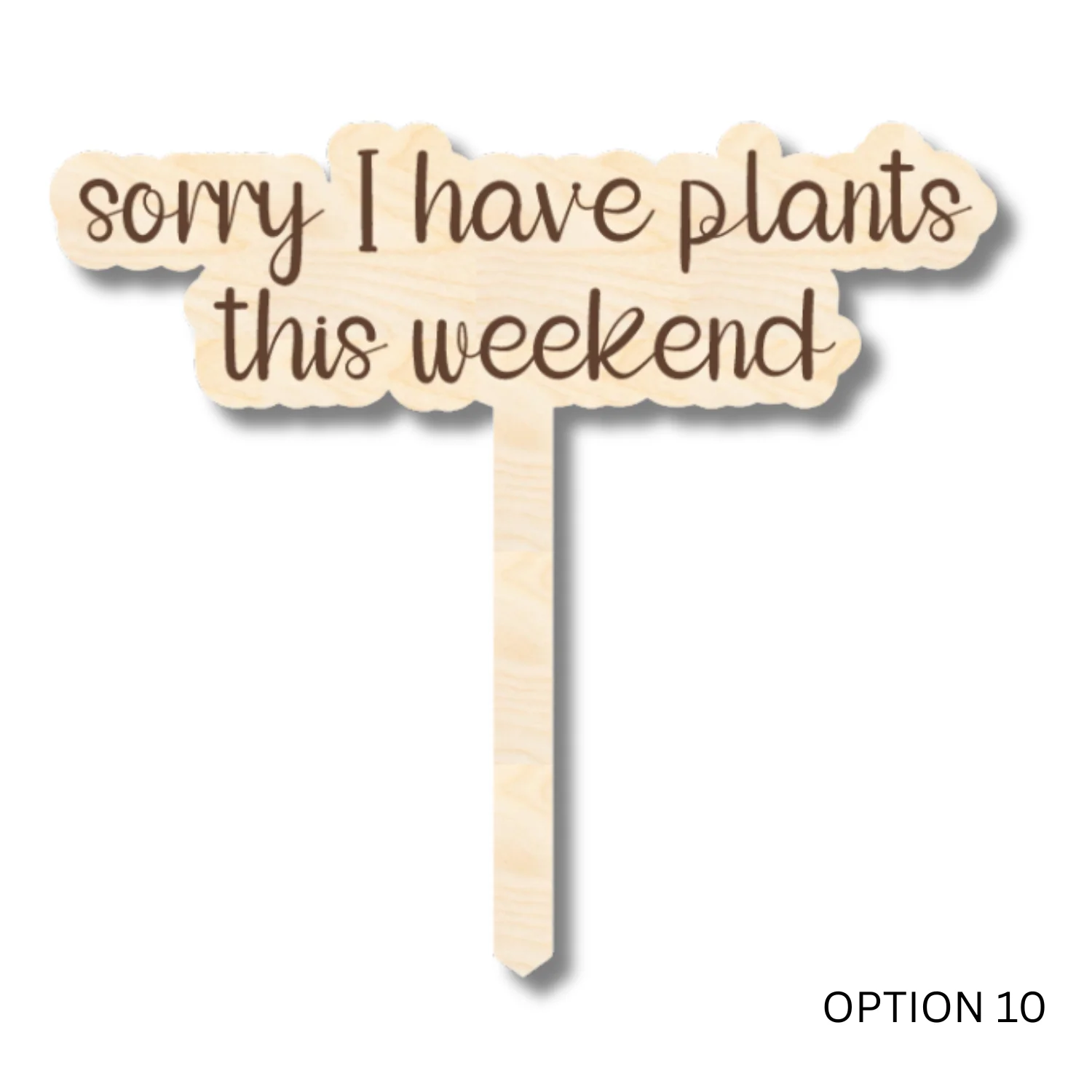 Unfinished Wood Funny Plant Stakes | 24 Options | 5" Tall | 1/8" Wood | Wood Craft Cutout - Image 11