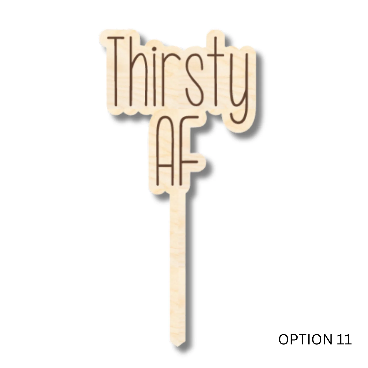 Unfinished Wood Funny Plant Stakes | 24 Options | 5" Tall | 1/8" Wood | Wood Craft Cutout - Image 12