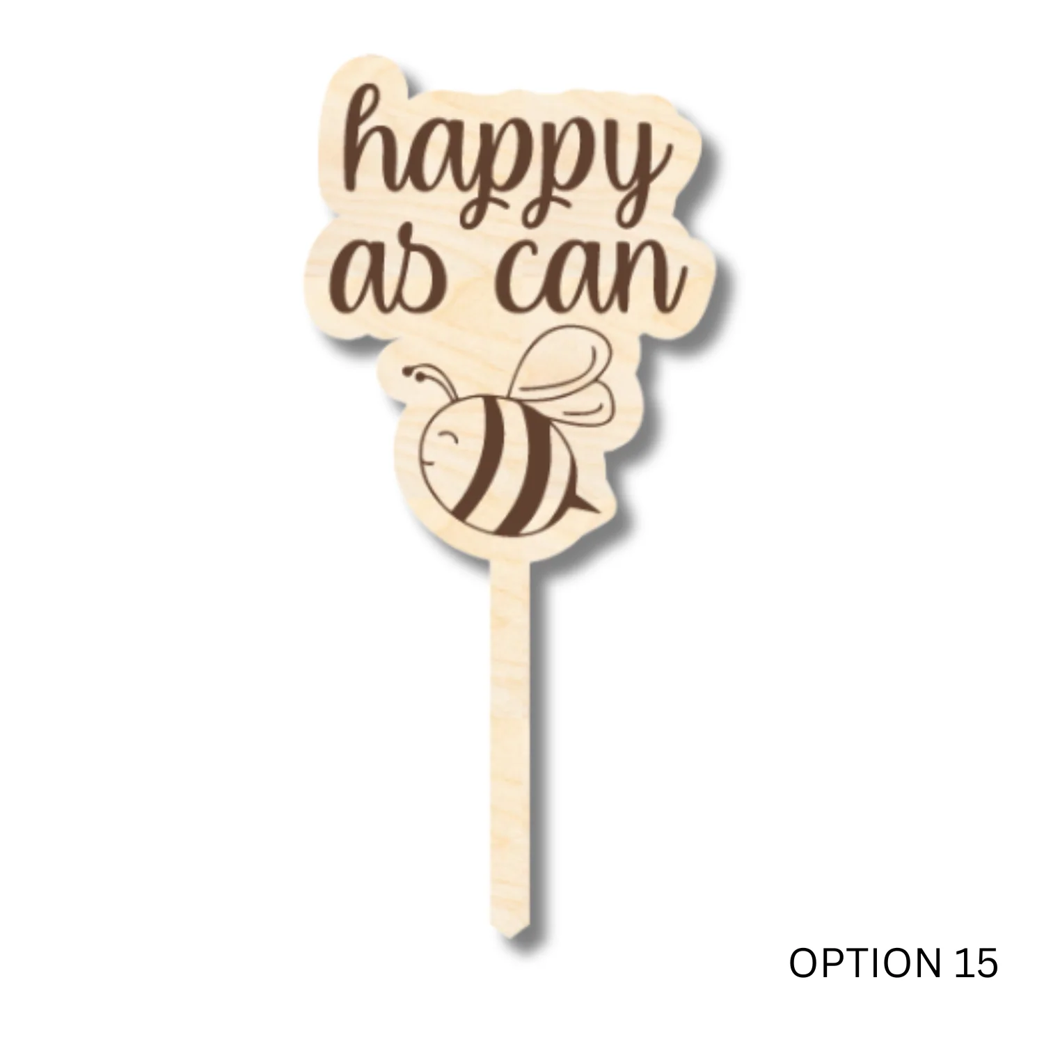 Unfinished Wood Funny Plant Stakes | 24 Options | 5" Tall | 1/8" Wood | Wood Craft Cutout - Image 15