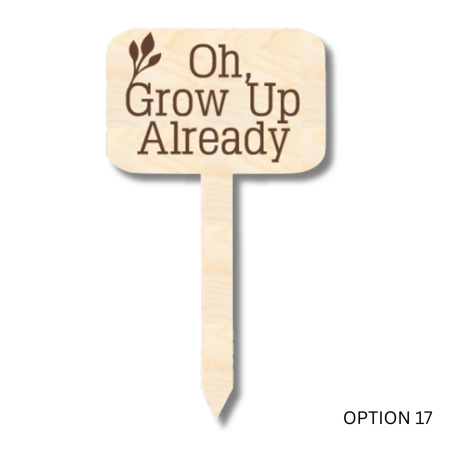 Unfinished Wood Funny Plant Stakes | 24 Options | 5" Tall | 1/8" Wood | Wood Craft Cutout - Image 17