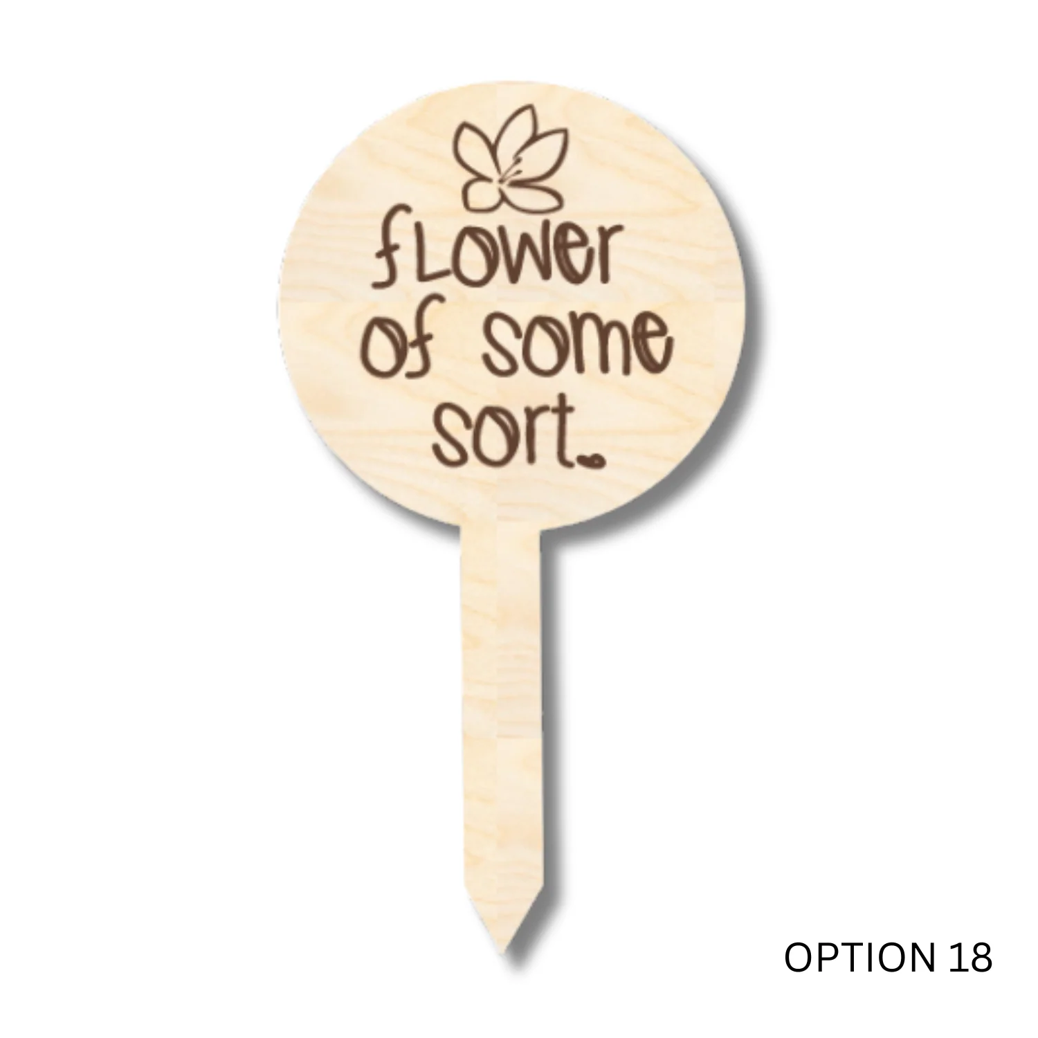 Unfinished Wood Funny Plant Stakes | 24 Options | 5" Tall | 1/8" Wood | Wood Craft Cutout - Image 18