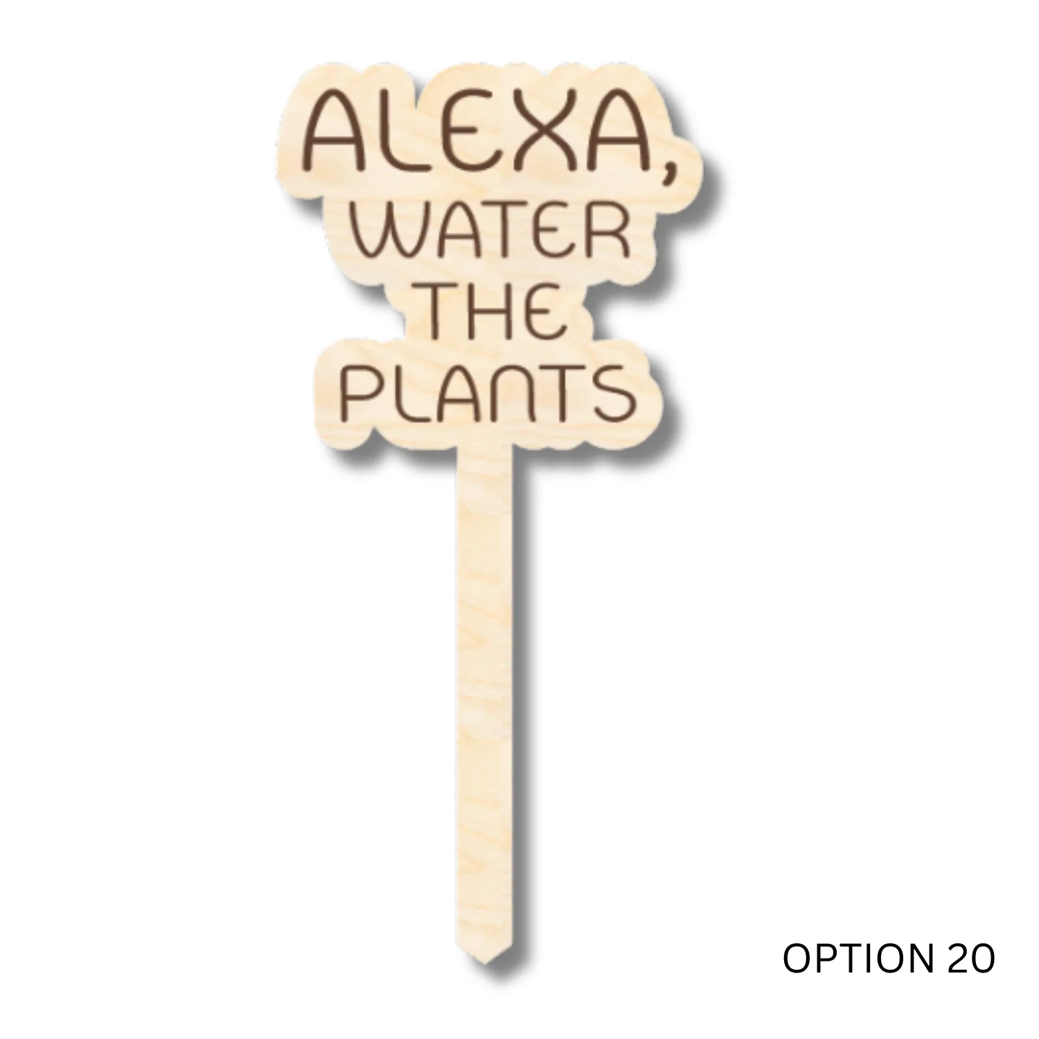 Unfinished Wood Funny Plant Stakes | 24 Options | 5" Tall | 1/8" Wood | Wood Craft Cutout - Image 20