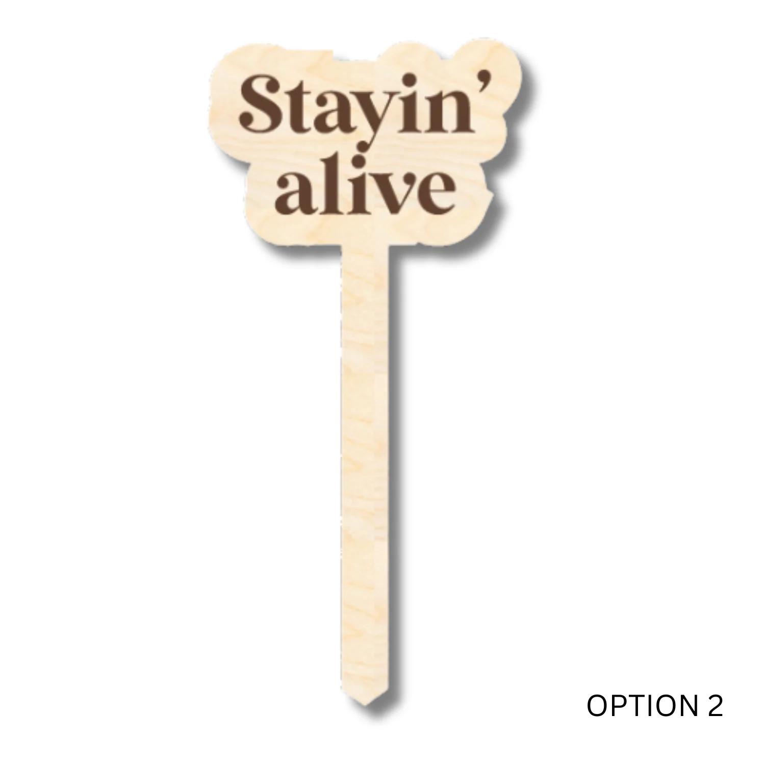 Unfinished Wood Funny Plant Stakes | 24 Options | 5" Tall | 1/8" Wood | Wood Craft Cutout - Image 3