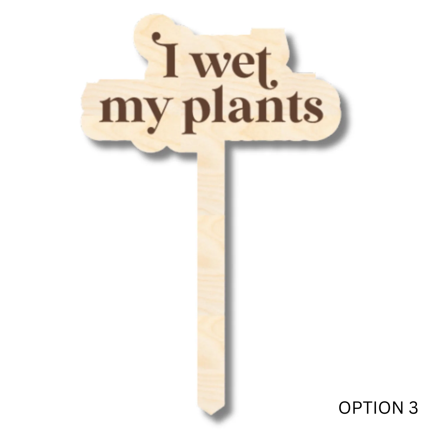 Unfinished Wood Funny Plant Stakes | 24 Options | 5" Tall | 1/8" Wood | Wood Craft Cutout - Image 4