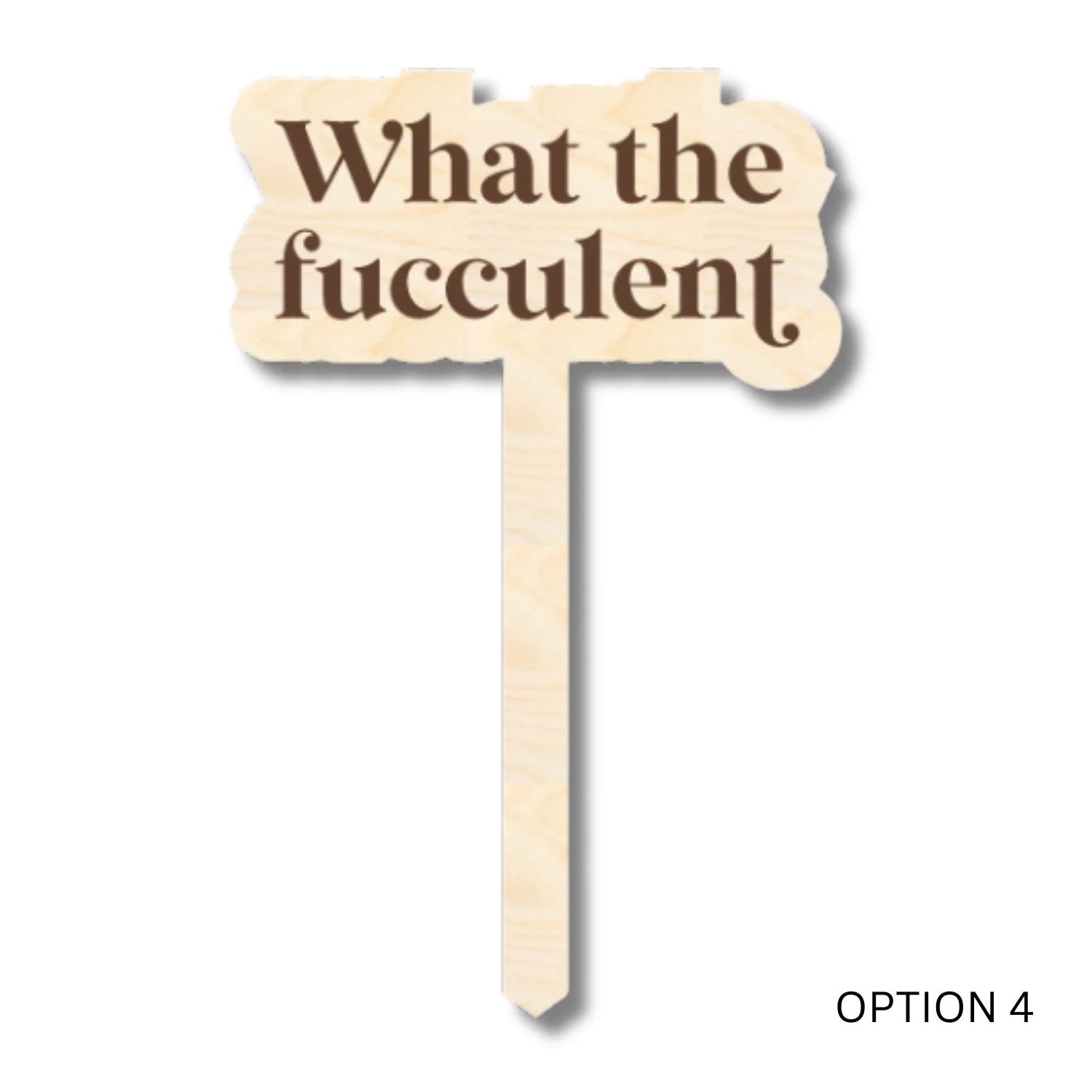 Unfinished Wood Funny Plant Stakes | 24 Options | 5" Tall | 1/8" Wood | Wood Craft Cutout - Image 5