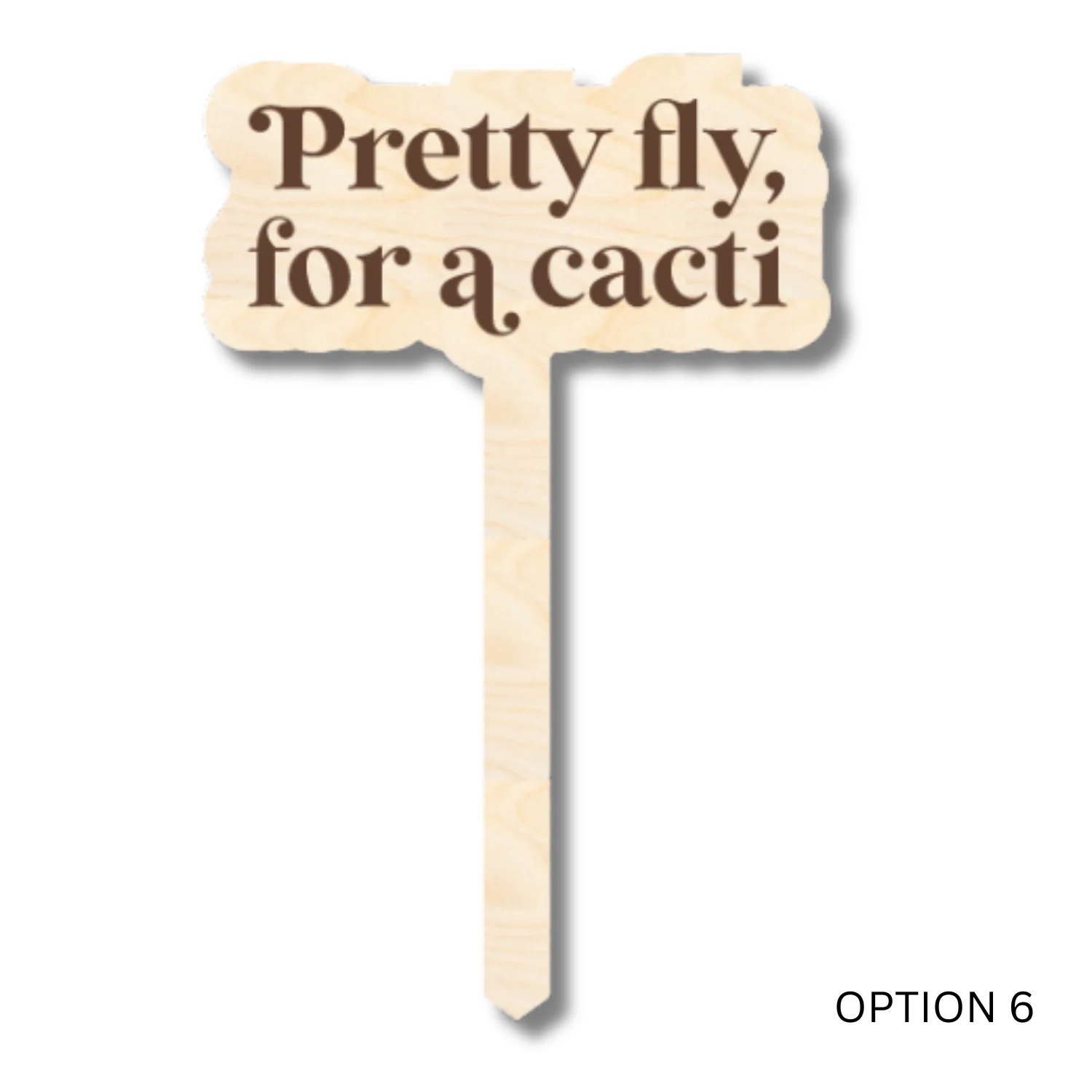 Unfinished Wood Funny Plant Stakes | 24 Options | 5" Tall | 1/8" Wood | Wood Craft Cutout - Image 7