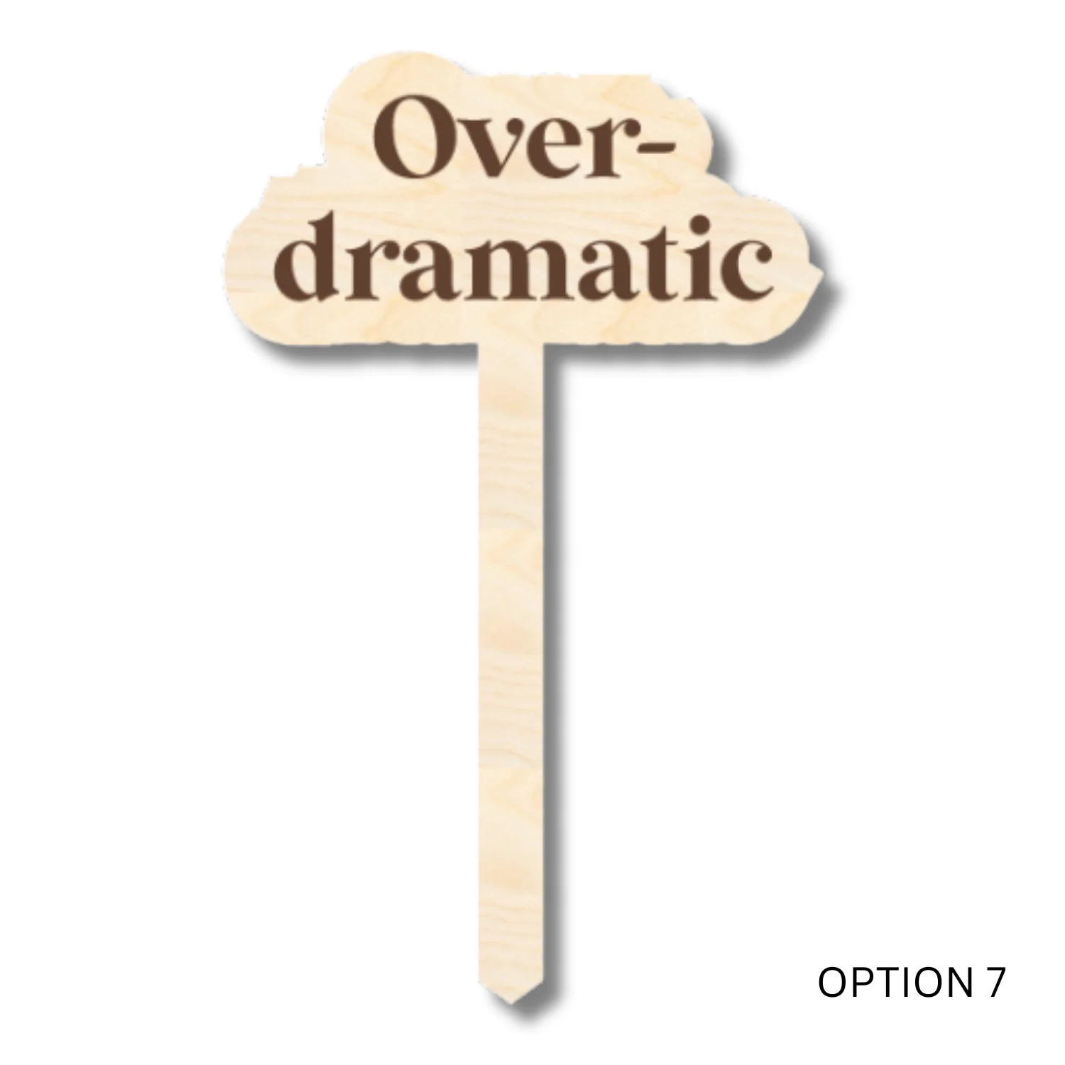 Unfinished Wood Funny Plant Stakes | 24 Options | 5" Tall | 1/8" Wood | Wood Craft Cutout - Image 8