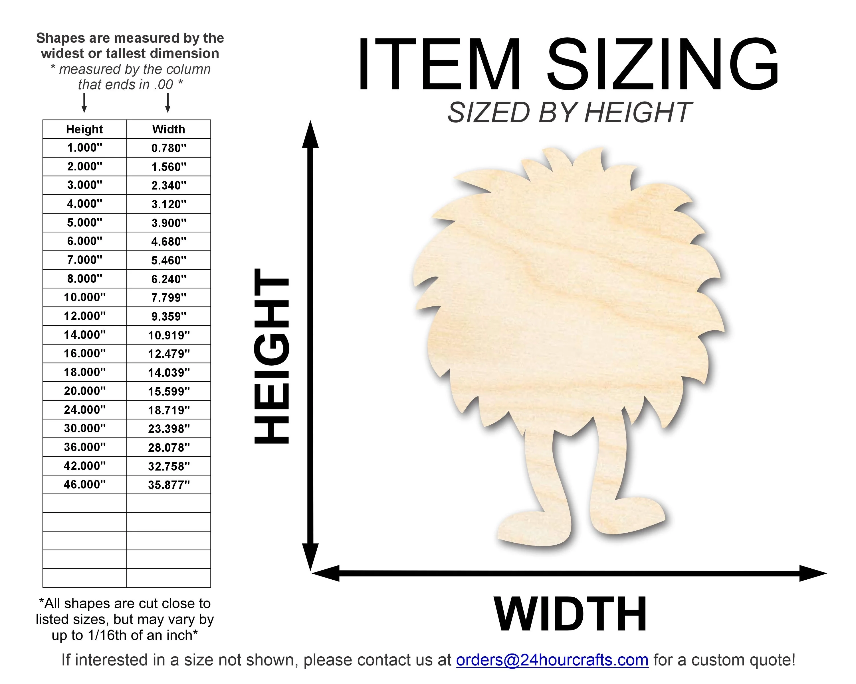 Unfinished Wood Fuzzy Ball Monster Shape | DIY Craft Cutout | up to 46" DIY - Image 2