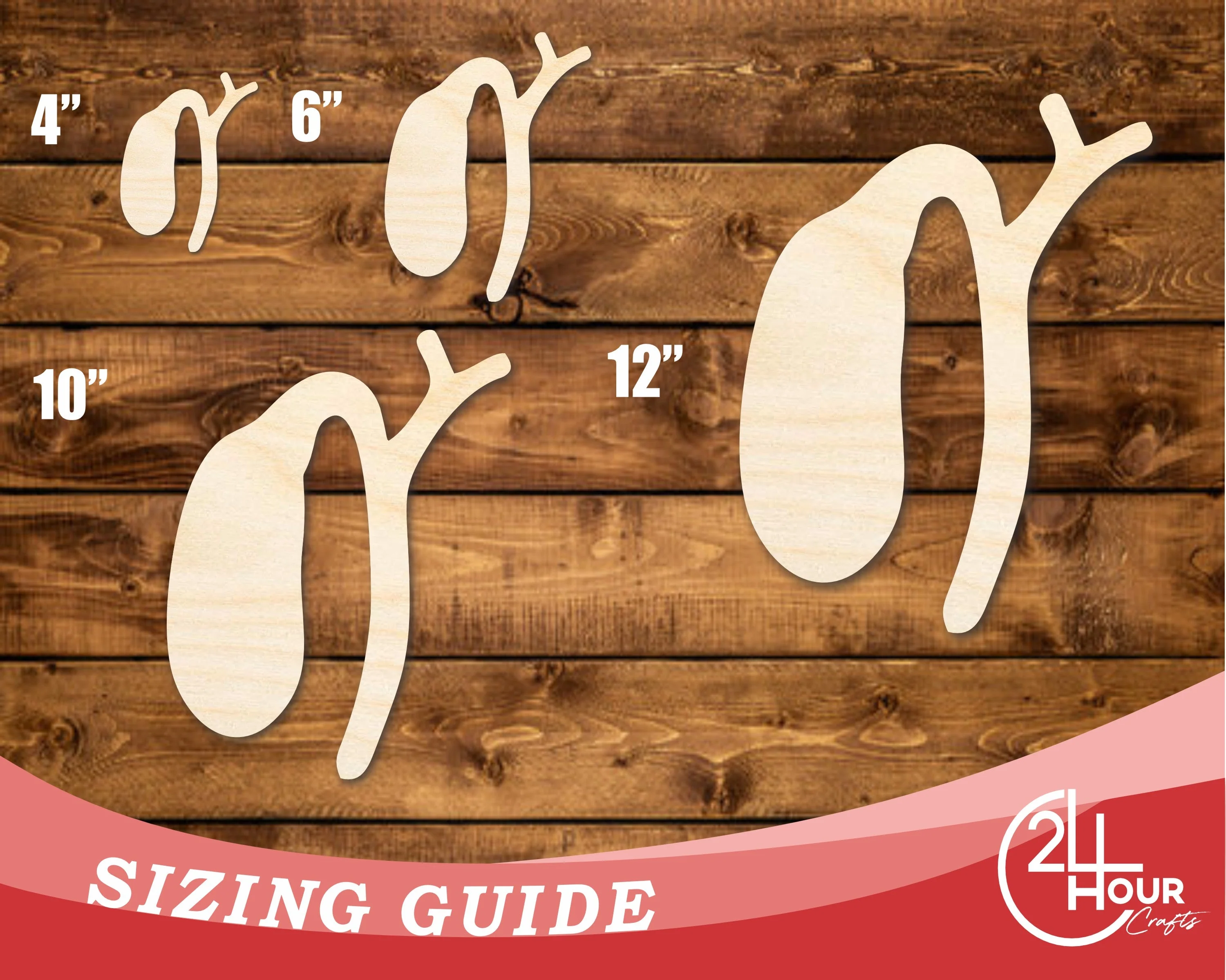 Unfinished Wood Gallbladder Shape | DIY Craft Cutout | up to 46" DIY - Image 3