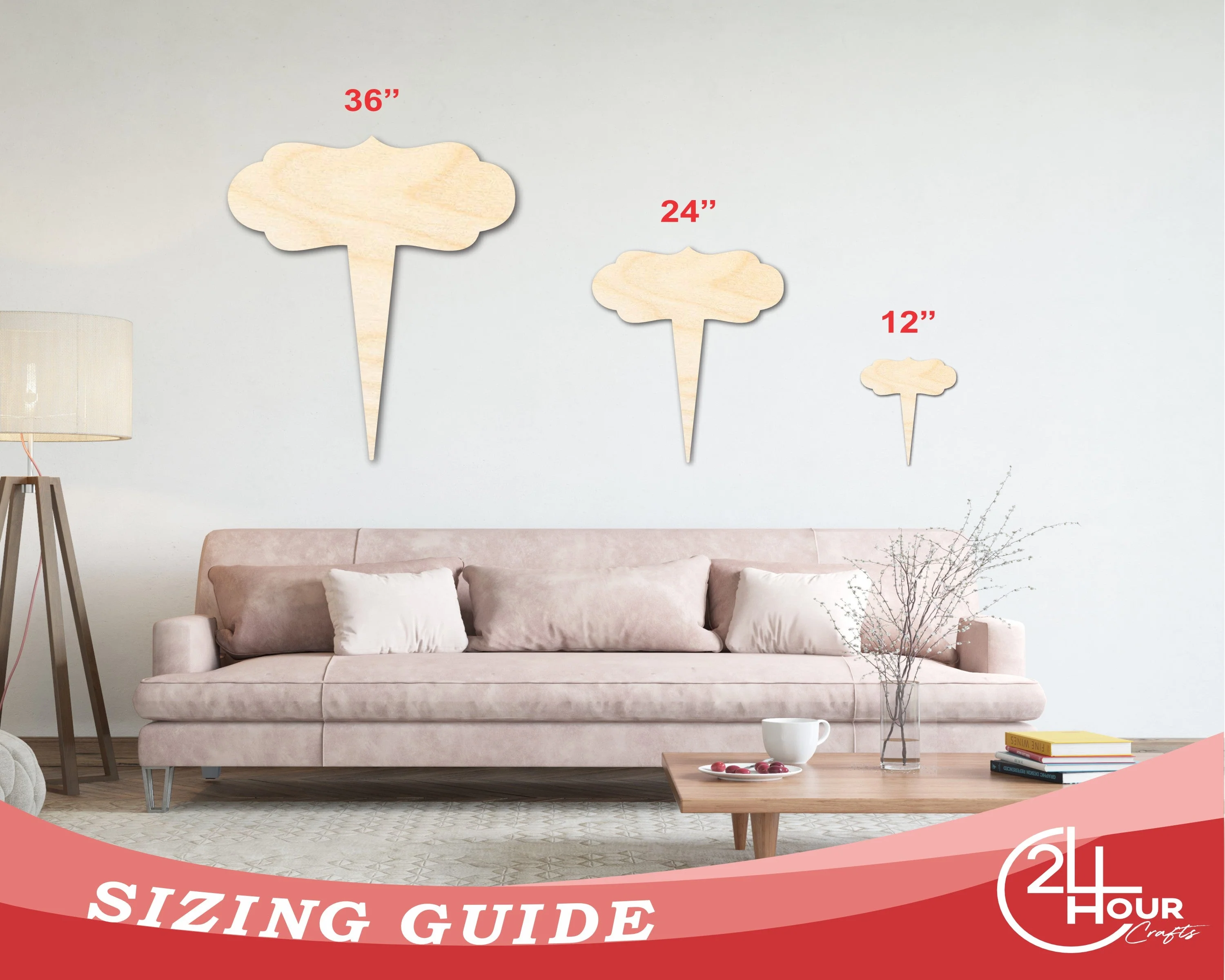 Unfinished Wood Garden Marker Stake | Craft Cutout | up to 12" DIY - Image 3