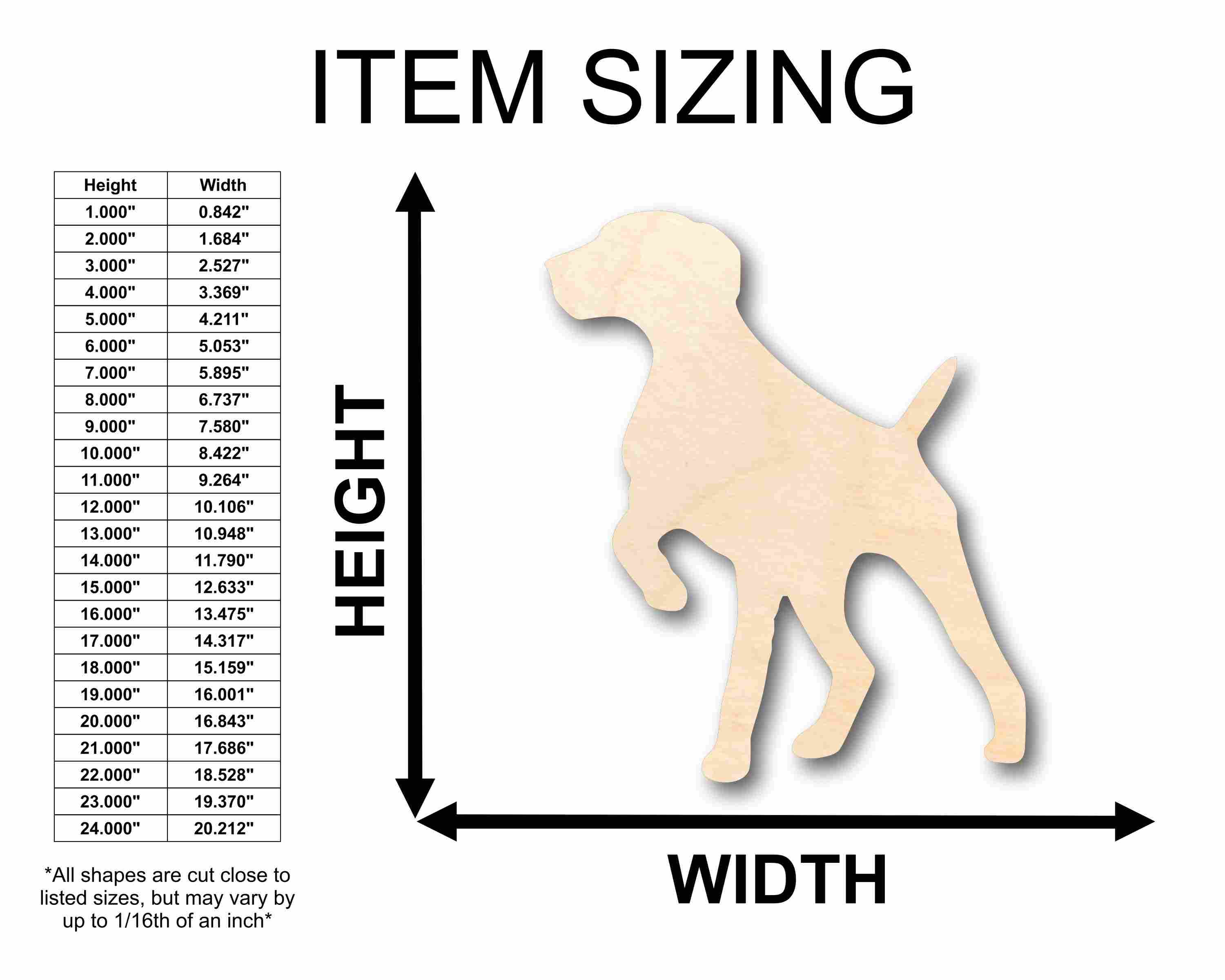 Unfinished Wood German Shorthaired Pointer Dog Silhouette - Craft- up to 46" DIY - Image 2