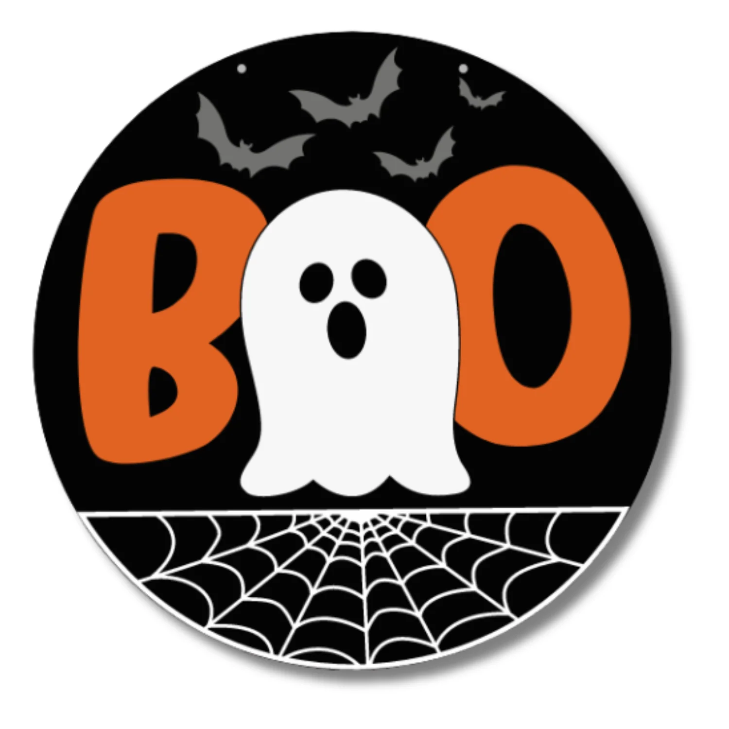 Unfinished Wood Ghost Boo Halloween Door Sign Kit | Wood Craft Cutouts | 1/4" Thick | - Image 2