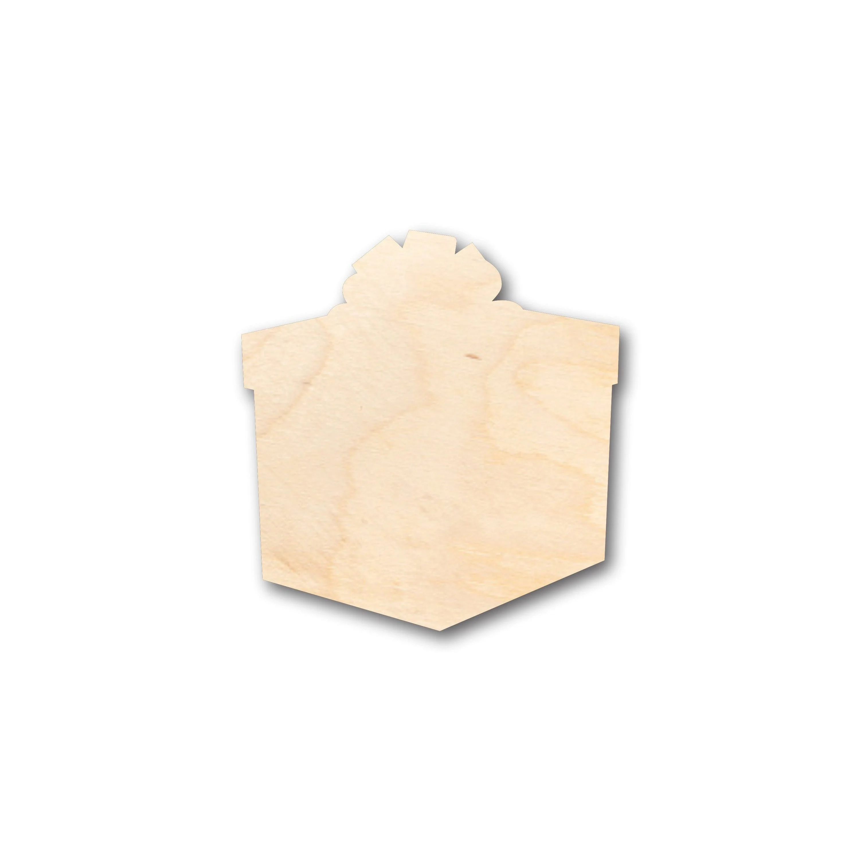 Unfinished Wood Gift Present Shape - Craft - up to 46" DIY