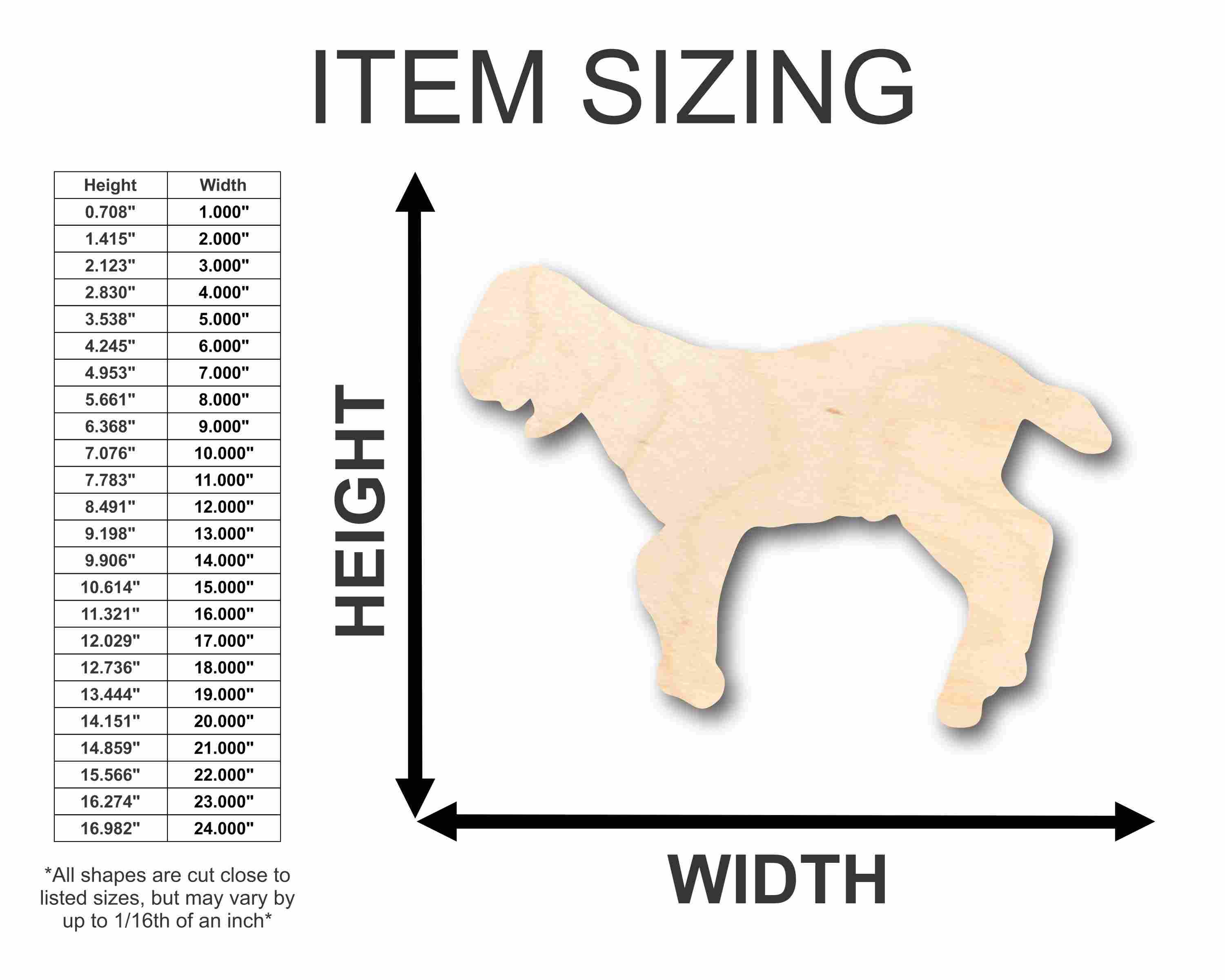 Unfinished Wood Goat Silhouette - Craft- up to 46" DIY - Image 2