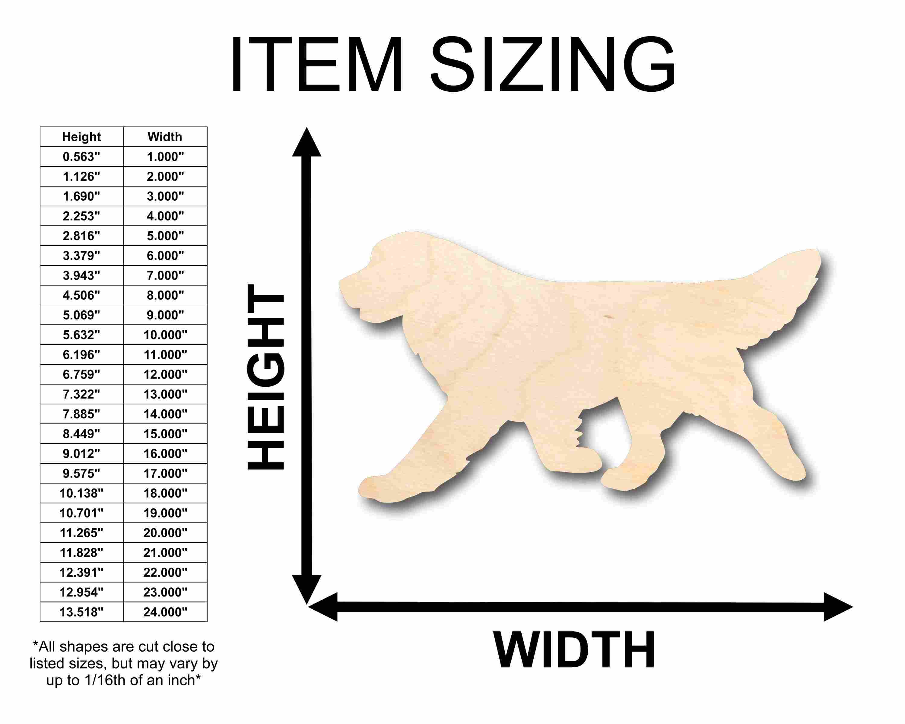 Unfinished Wood Golden Retriever Dog Silhouette - Craft- up to 46" DIY - Image 2