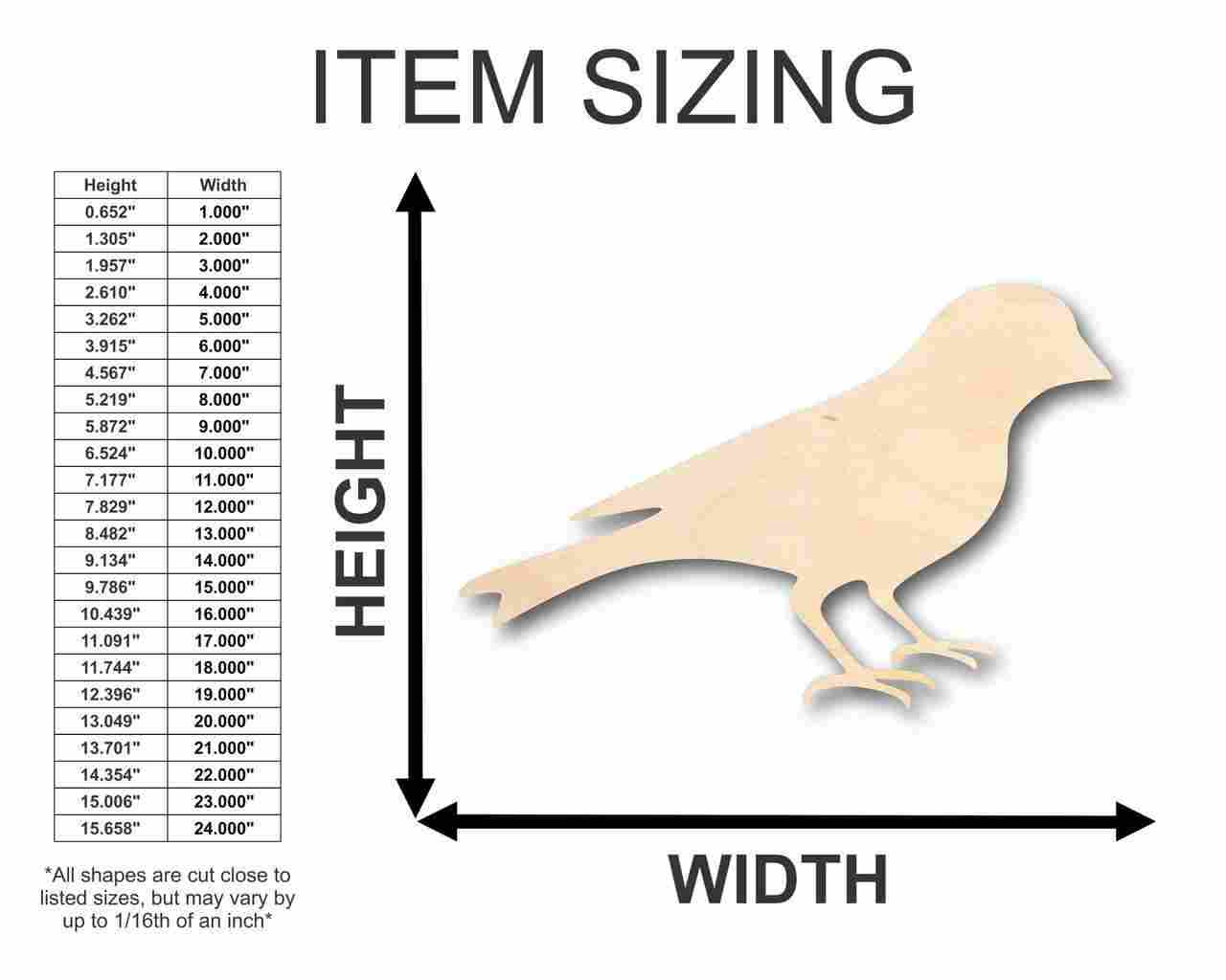 Unfinished Wood Goldfinch Shape - Animal - Bird - Wildlife - Craft - up to 46" DIY - Image 2