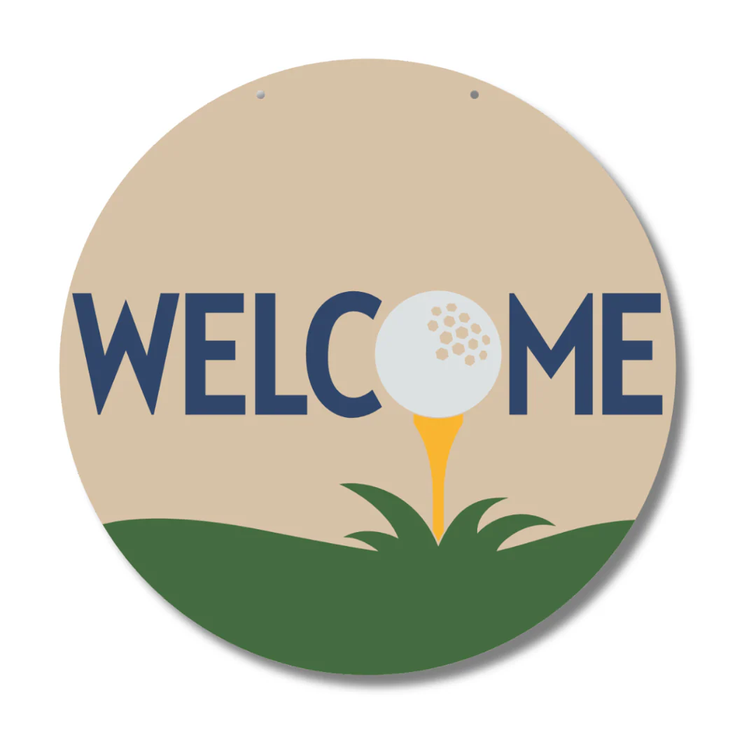 Unfinished Wood Golf Welcome Door Sign Kit | Wood Craft Cutouts | 1/4" Thick | - Image 2